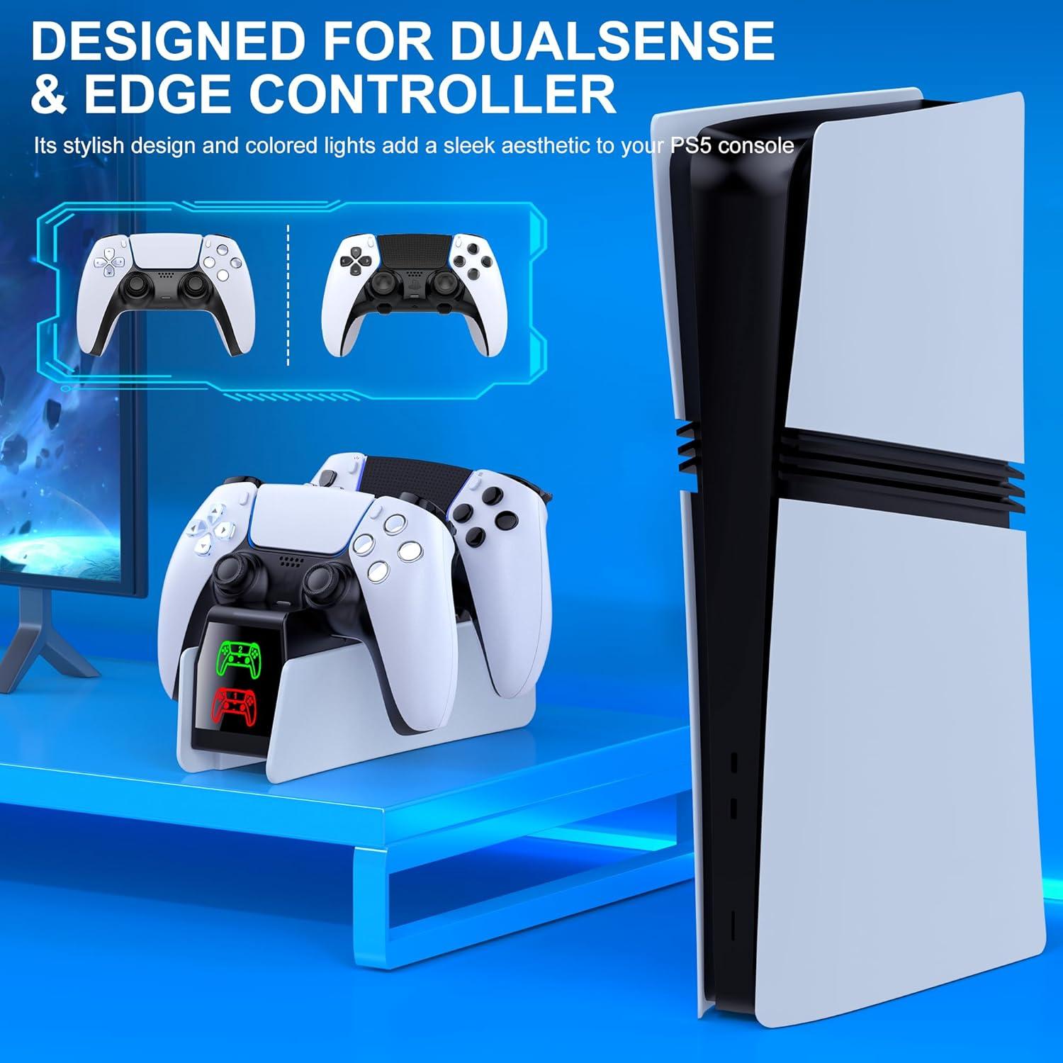 Estación de Carga Doble para Controlador PS5 DualSense - Carga Rápida con LED