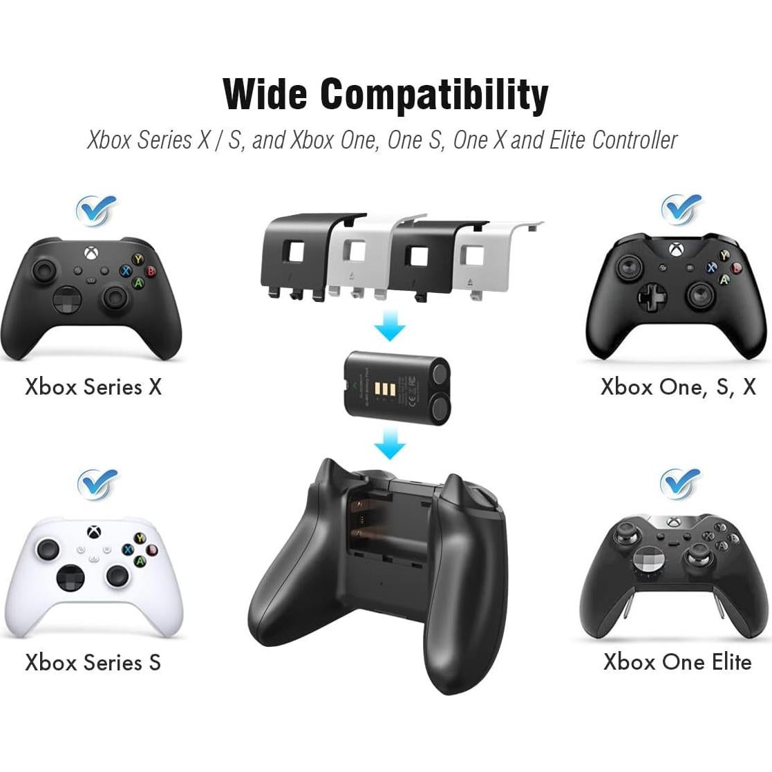 Dock de Carga ElecGear para Controlador Xbox con Batería 1200mAh