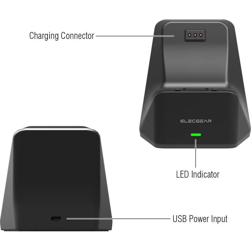 Dock de Carga ElecGear para Controlador Xbox con Batería 1200mAh