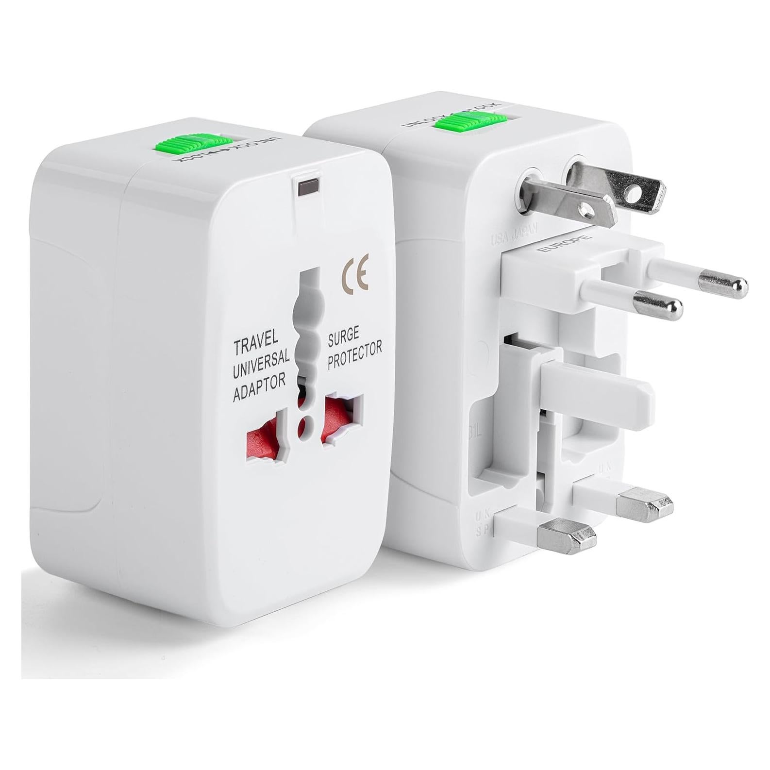 Adaptador Universal Bates para Viajes con Protección Sobretensiones