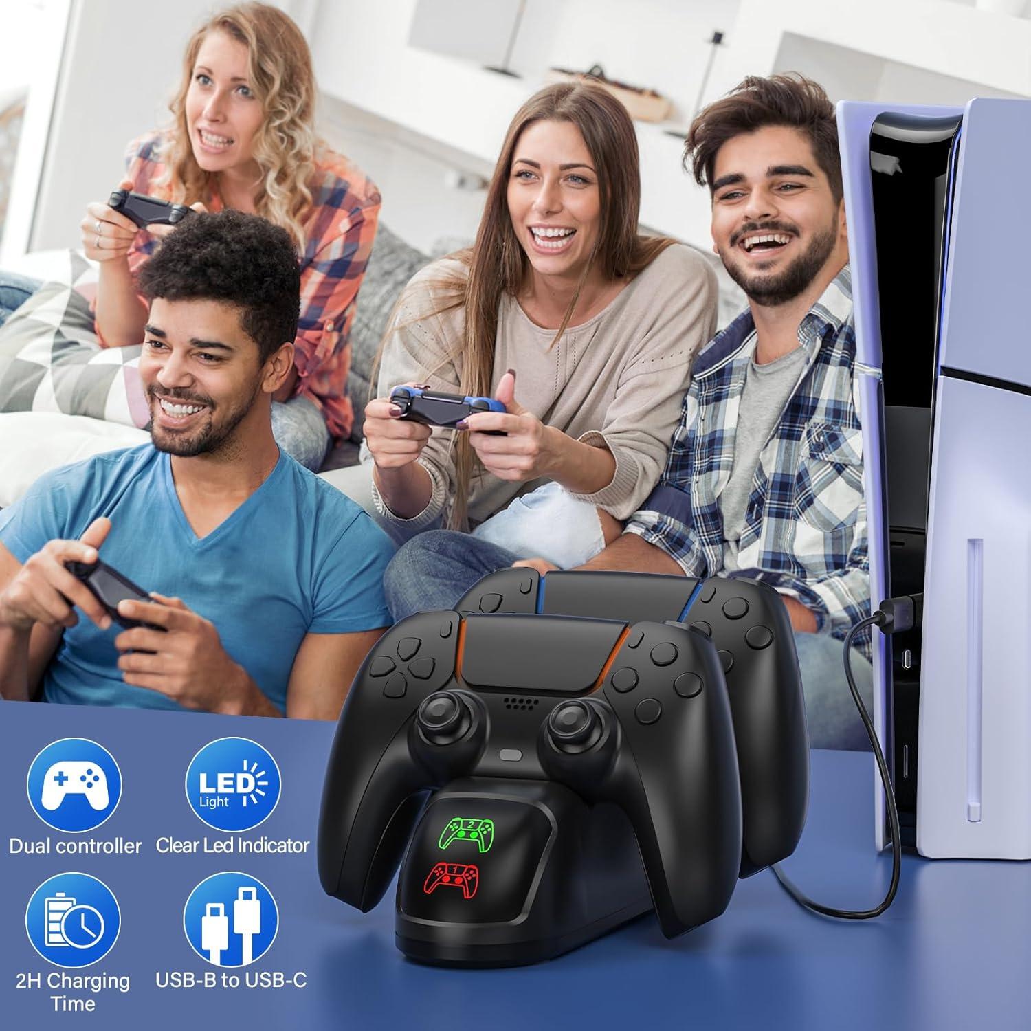 Estación de Carga Rápida para Controladores PS5 Dualsense - Negro