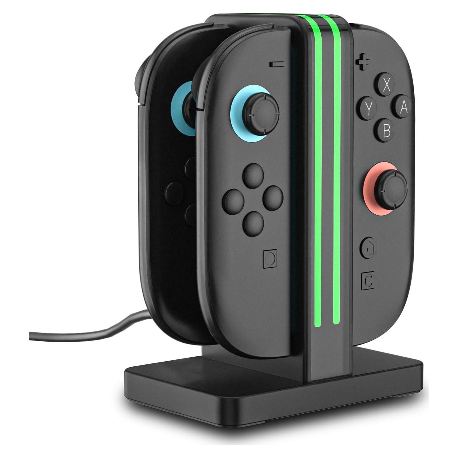 Base de Carga Magnética para 4 Joycons Nintendo Switch 2 - Negro