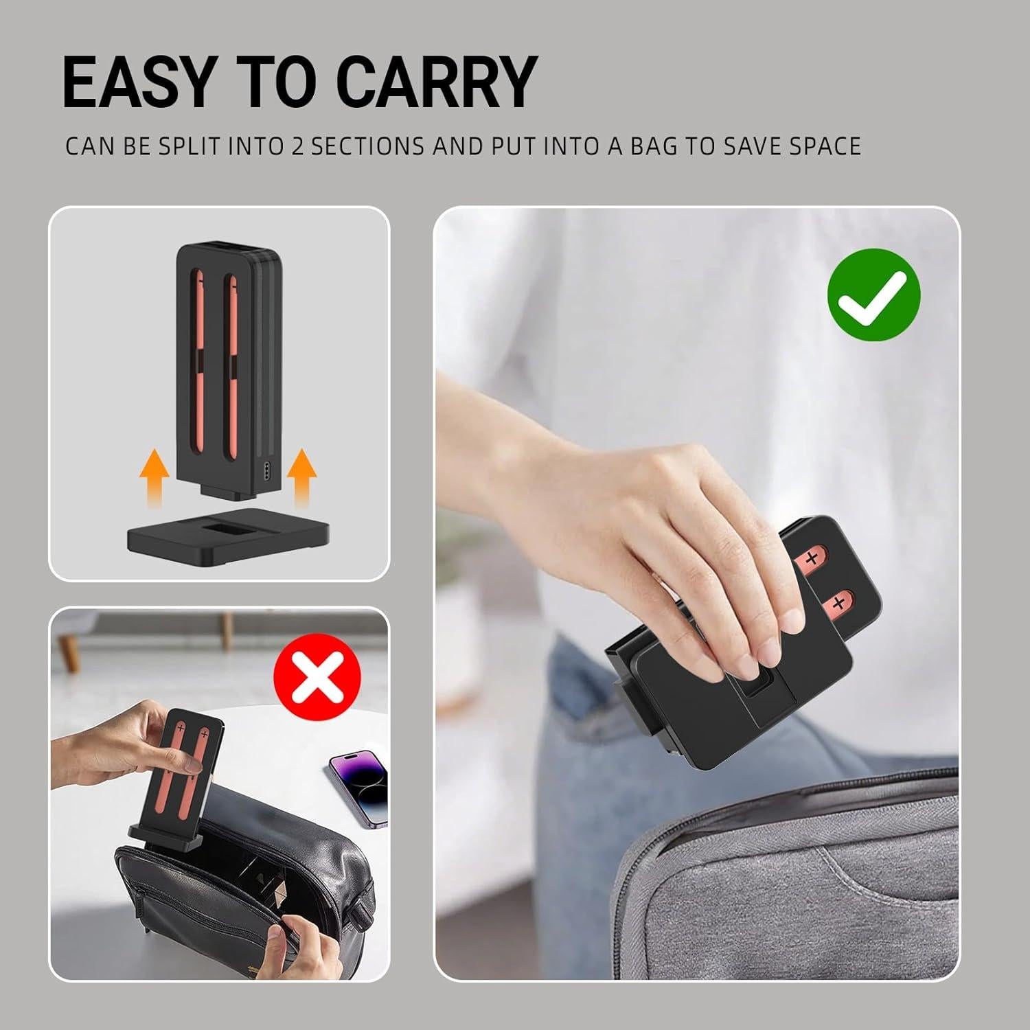 Base de Carga Magnética para 4 Joycons Nintendo Switch 2 - Negro