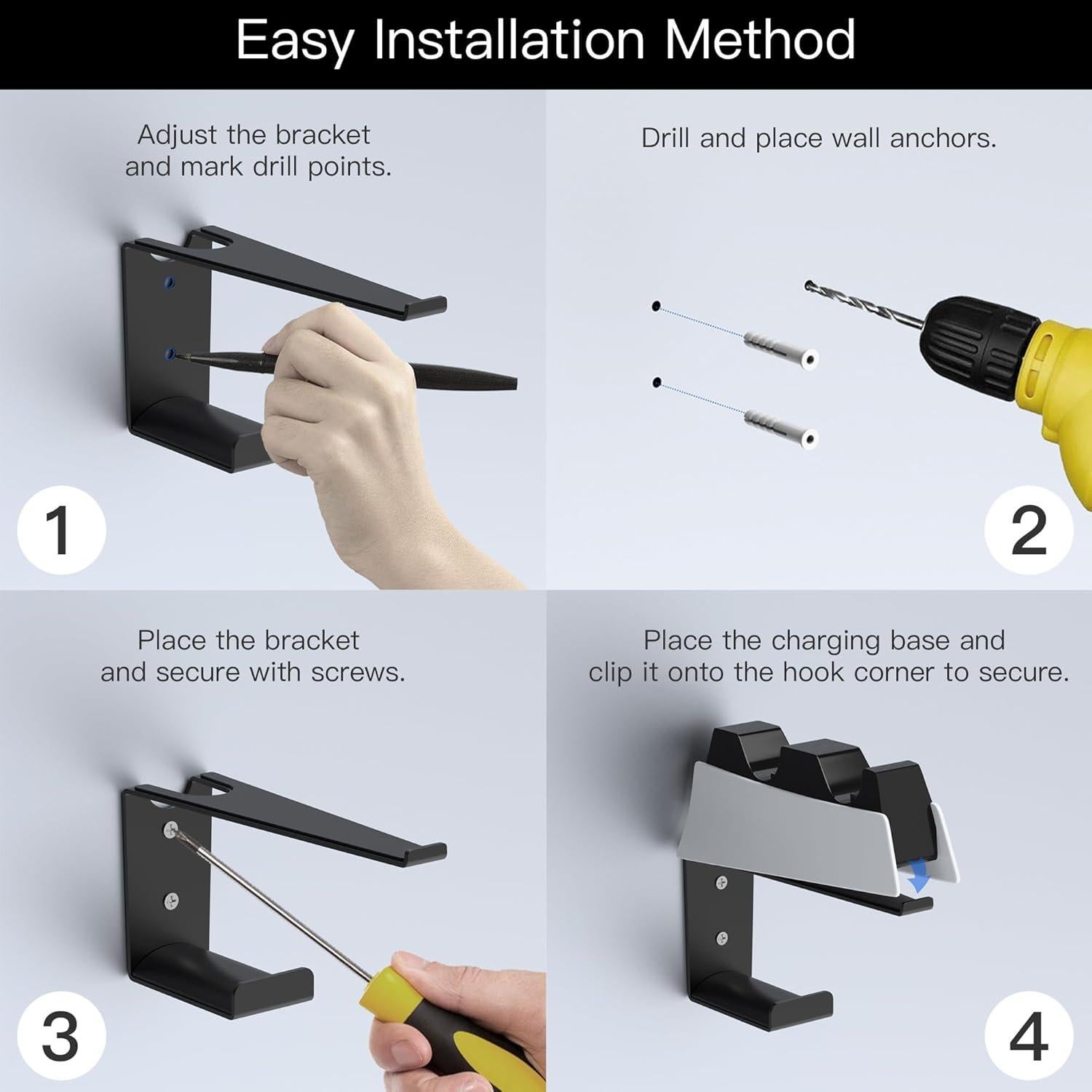 Soporte de Pared JUSPRO para Estación de Carga DualSense PS5