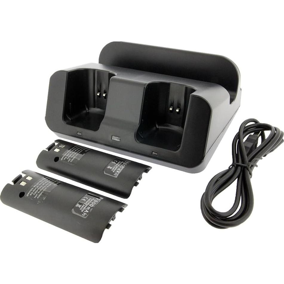 Base de Carga 3-en-1 TekDeals para Controladores Wii U