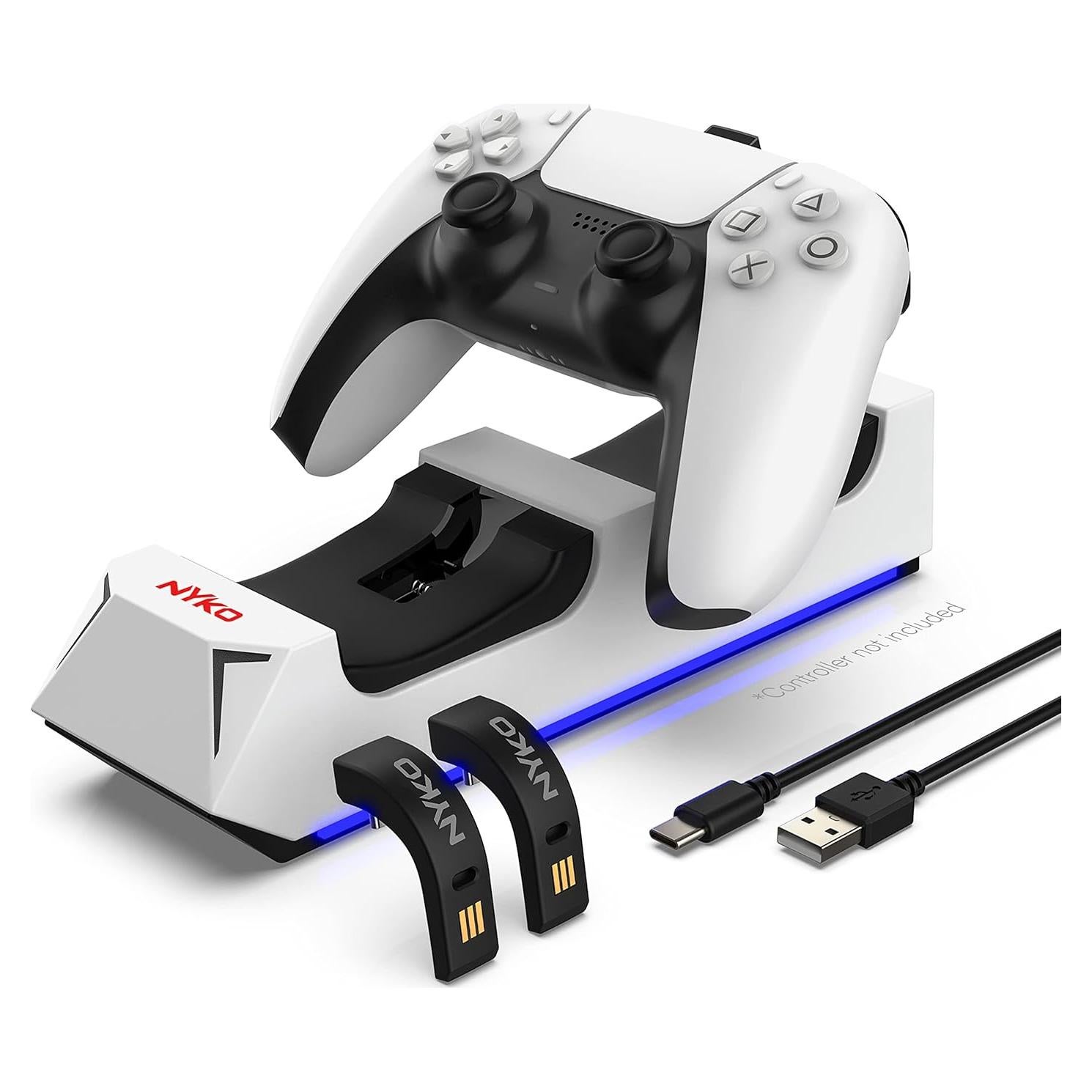 Base de Carga Dualsense Nyko para PS5 - Carga Rápida 2 Controladores