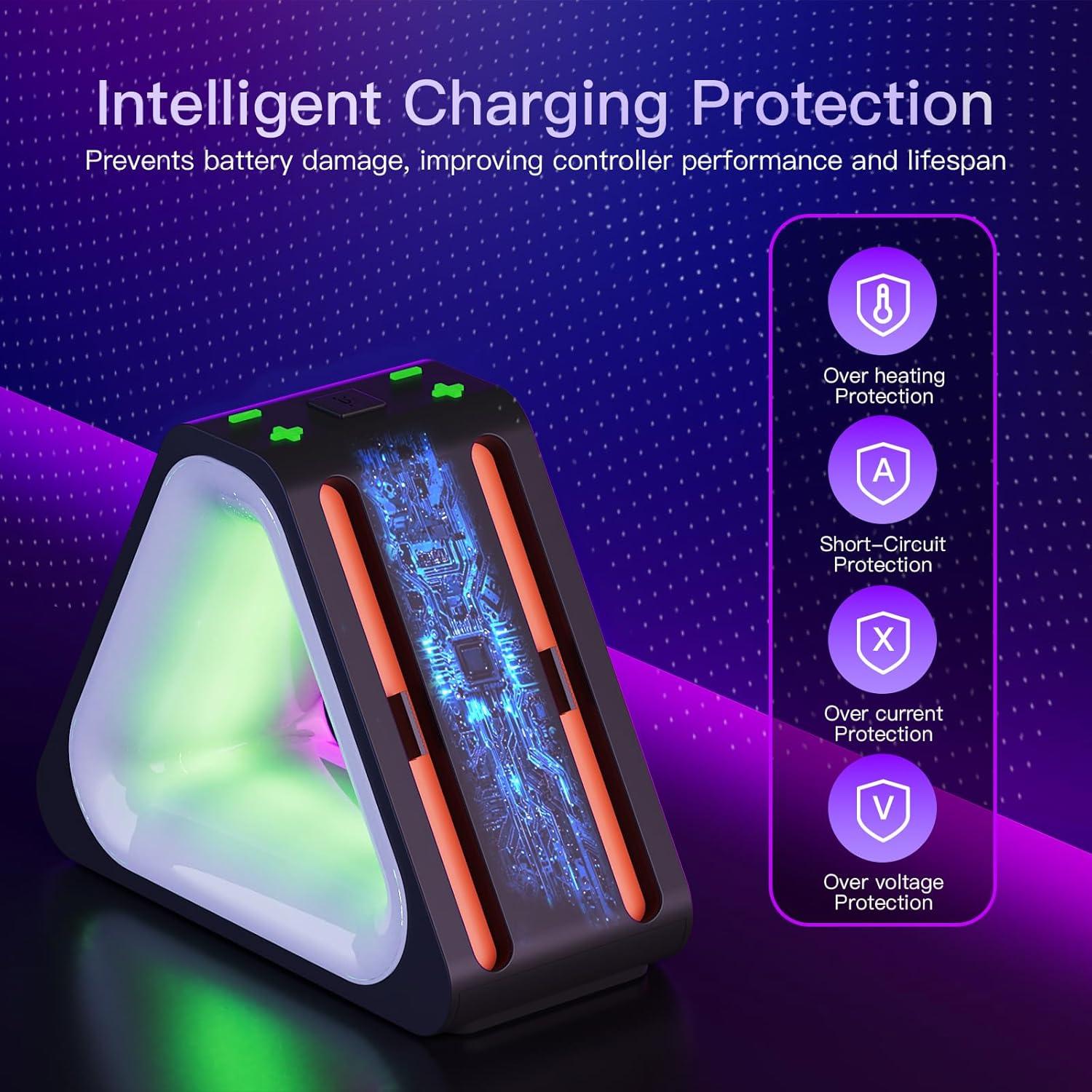 Dock de Carga Rápida Hosanwell para Joy-Con Switch 2 - 4 Controladores