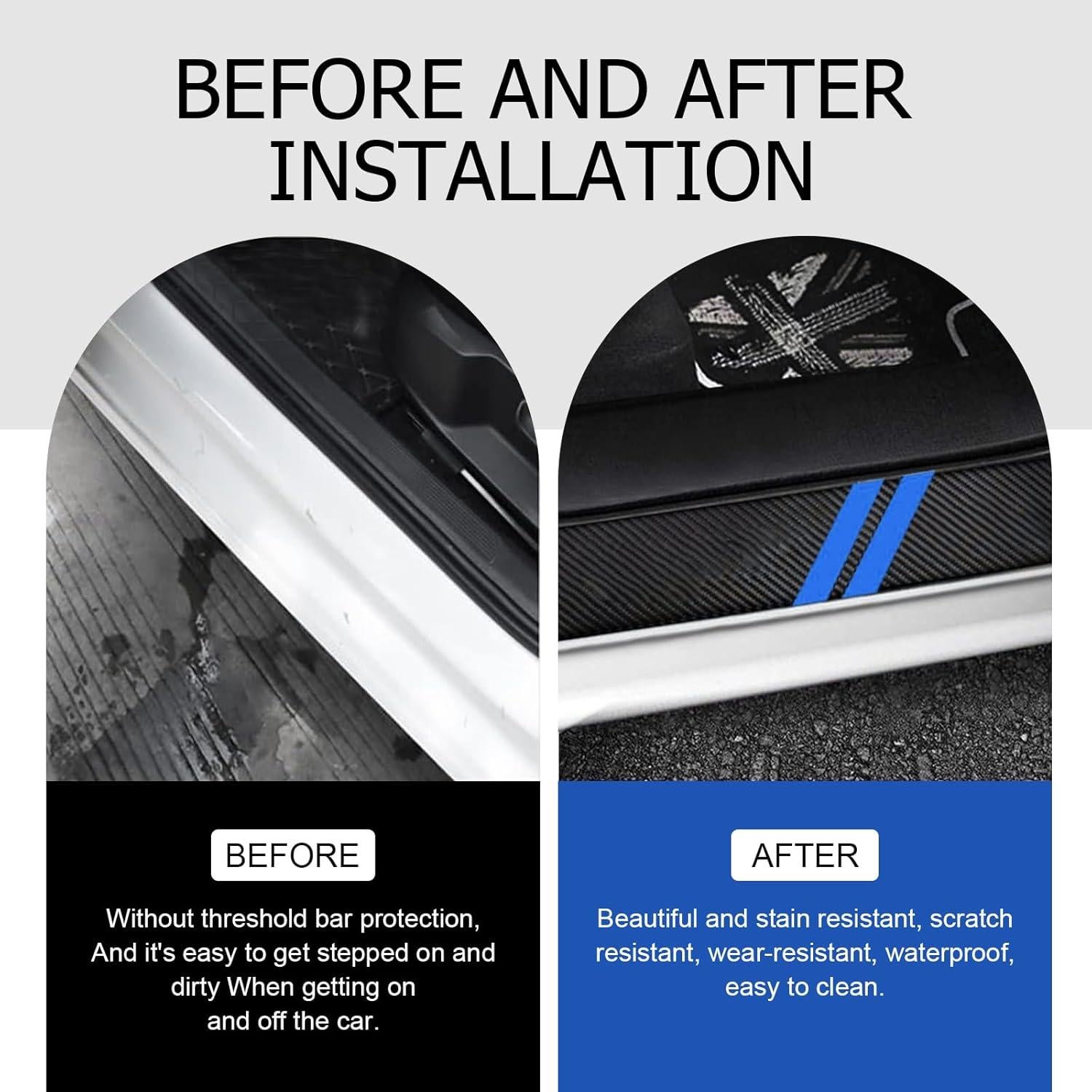 Protectores de Umbral de Puerta Leechio 4 PCS Azul Universal