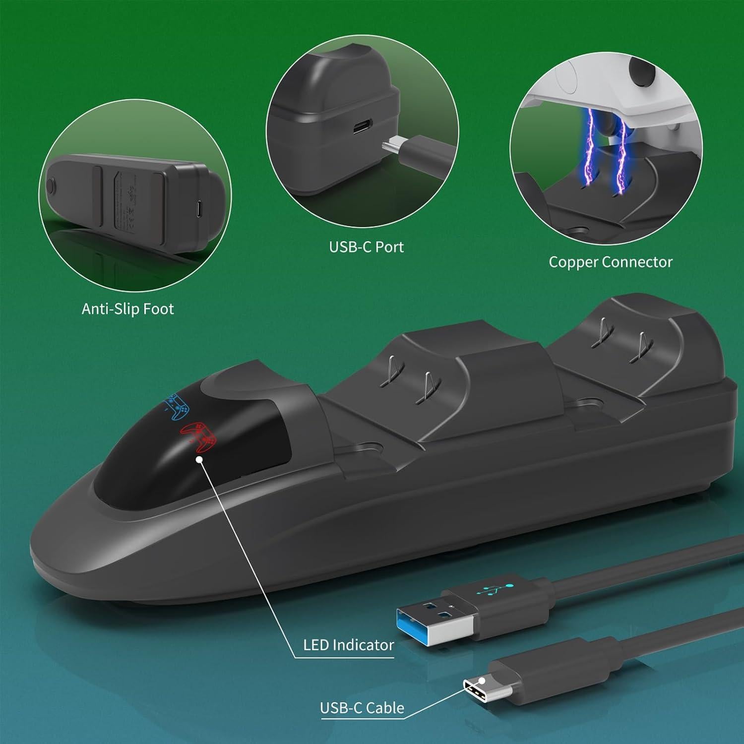 Estación de Carga iPLYGAM para Controladores Xbox con 2 Baterías 3600mAh
