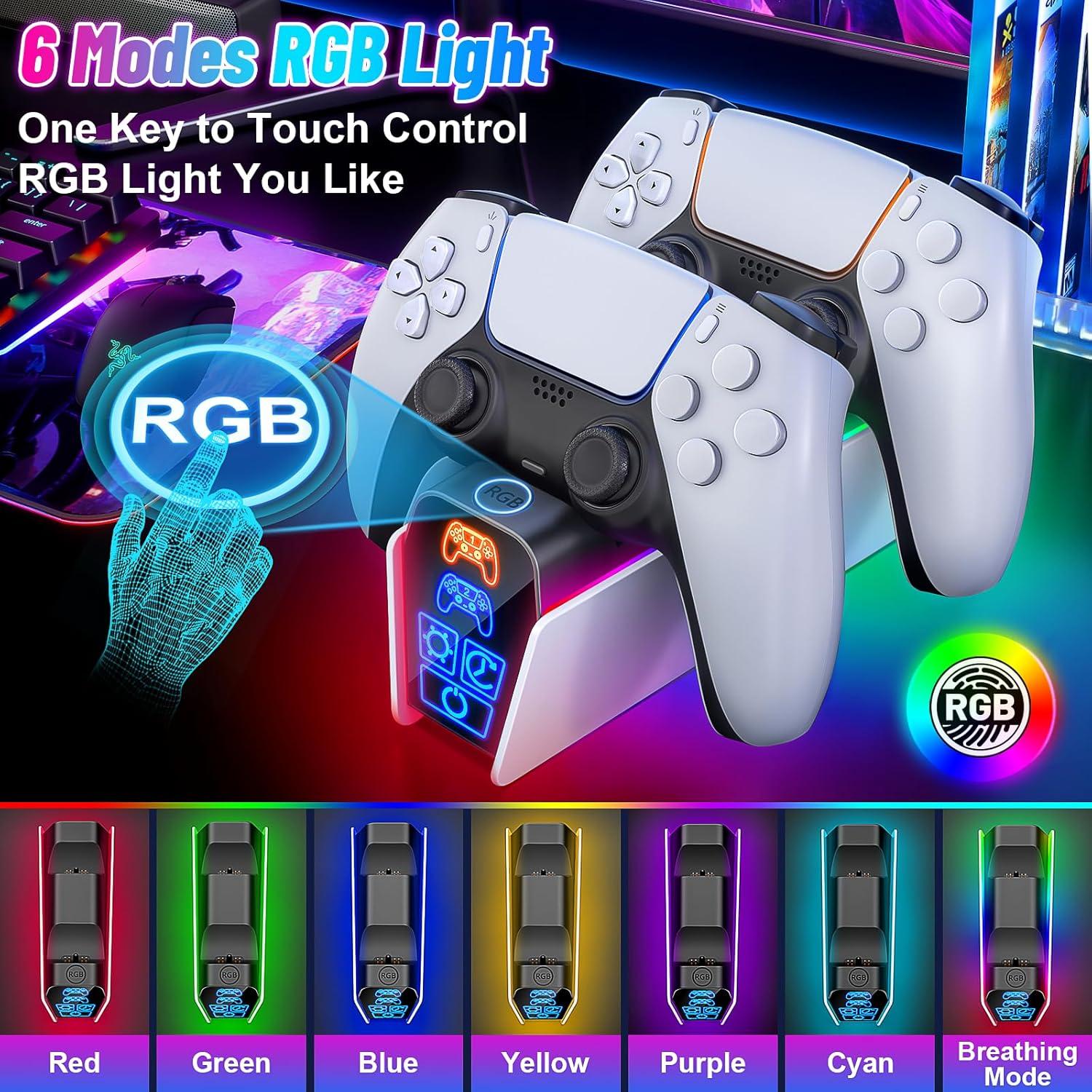 Estación de Carga PS5 Fenolical para Controladores Dual y Edge