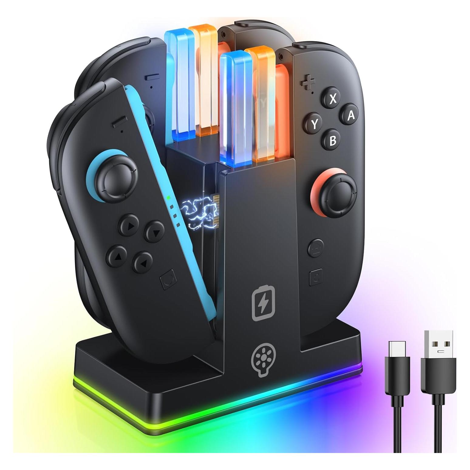 Estación de Carga Rápida FASTSNAIL para Joy-Con Switch 2