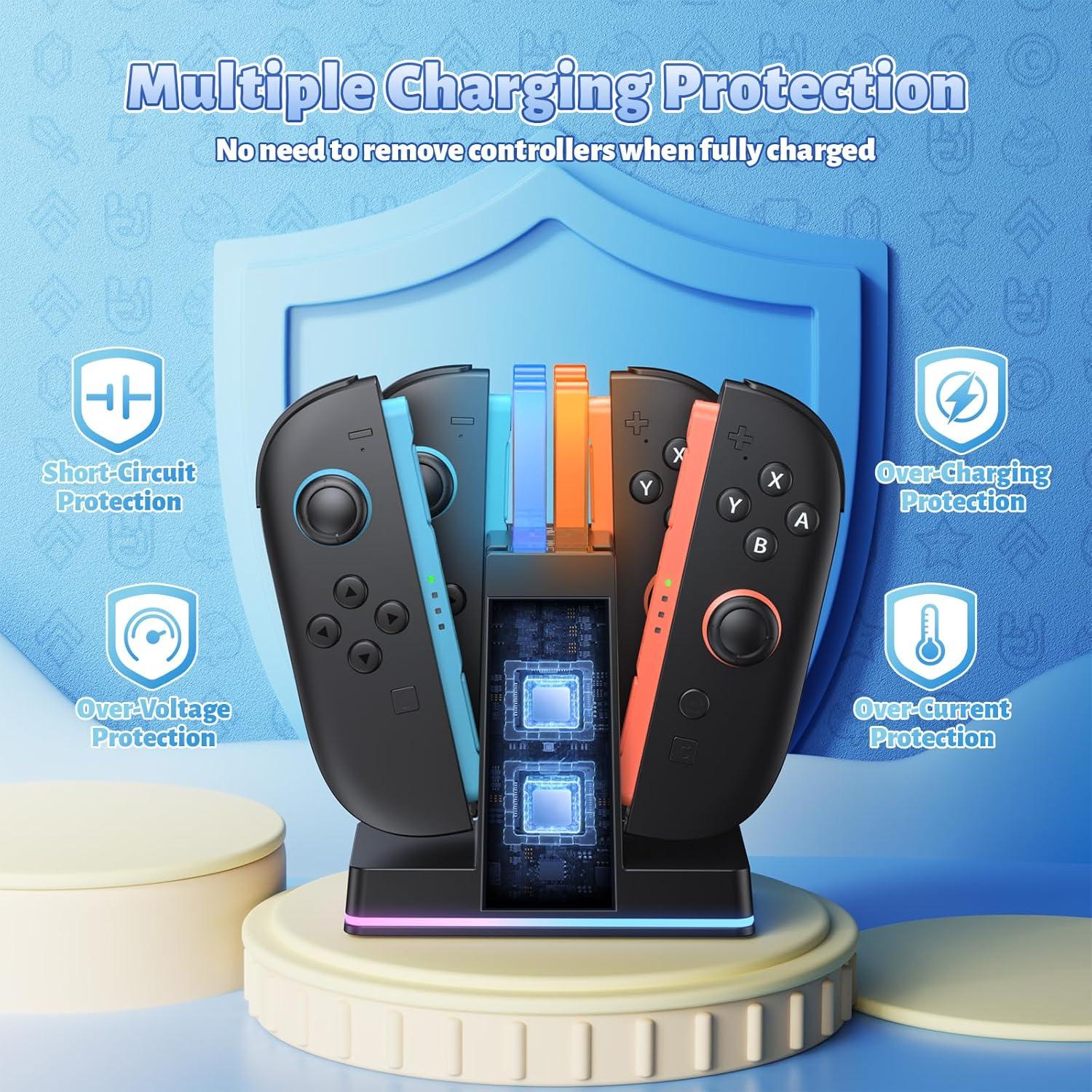 Estación de Carga Rápida FASTSNAIL para Joy-Con Switch 2