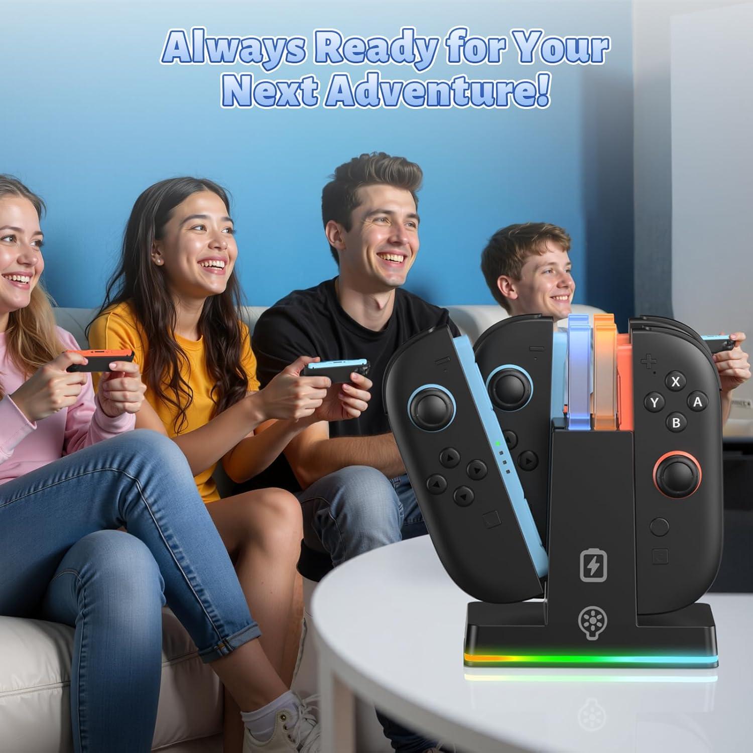 Estación de Carga Rápida FASTSNAIL para Joy-Con Switch 2