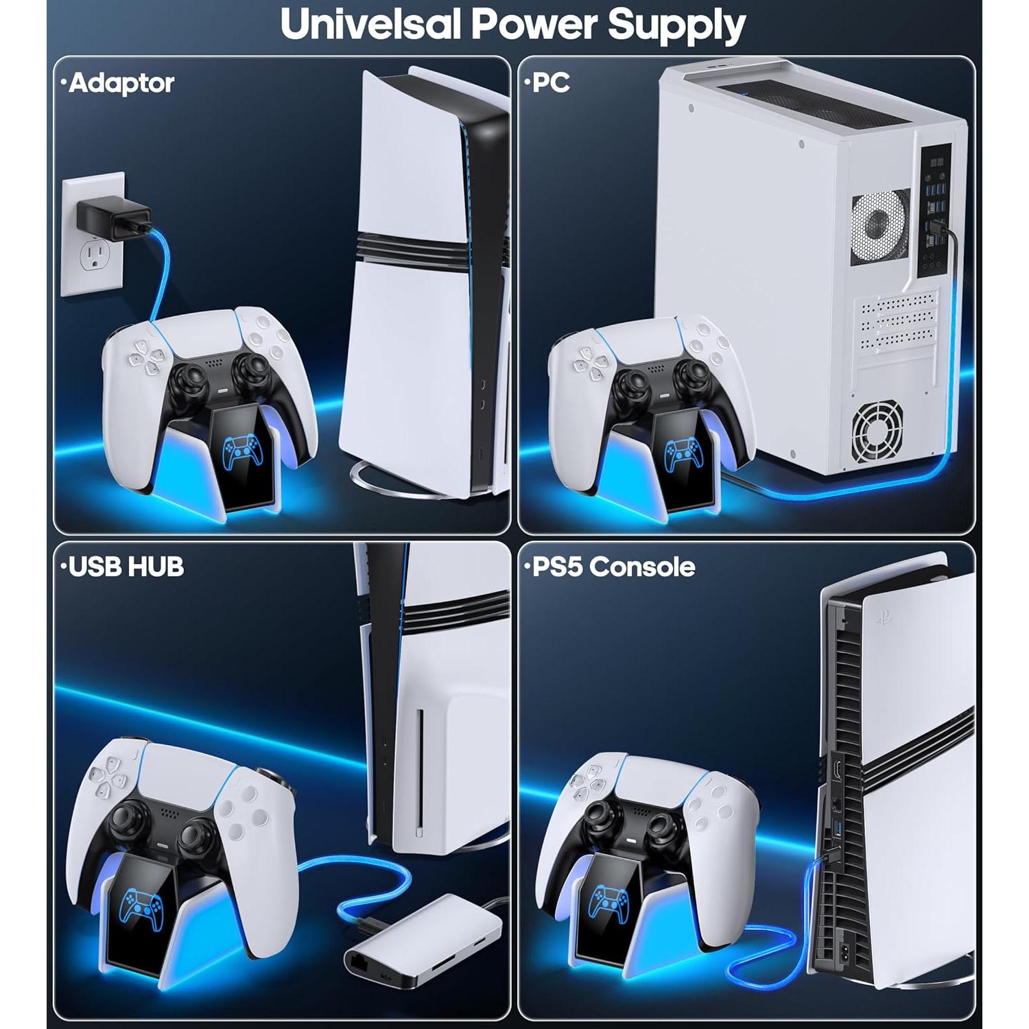 Estación de Carga Rápida Rysker para Controlador PS5 DualSense