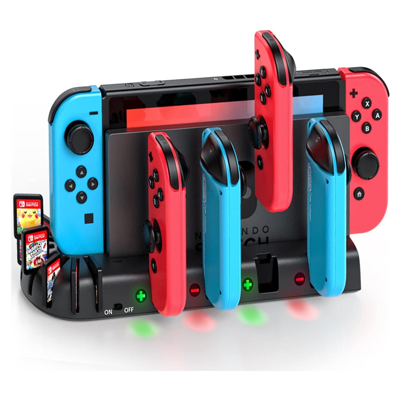 Estación de Carga Joy-Con KDD para Nintendo Switch OLED - 6 Puertos