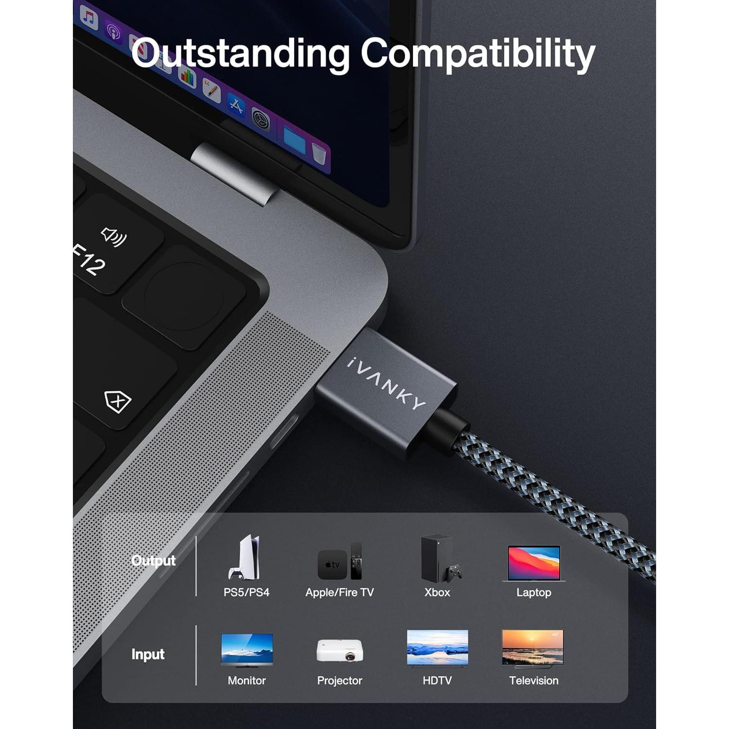 Cable HDMI 8K 2.0 m IVANKY Alta Velocidad 48Gbps