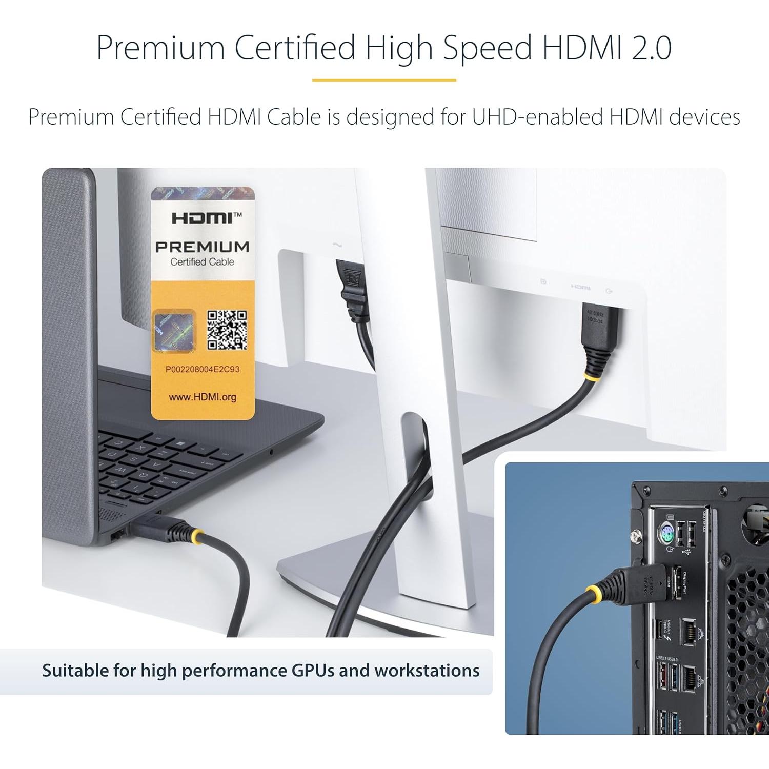 Cable HDMI 2.0 StarTech 1.8m 4K 60Hz 18Gbps TPE