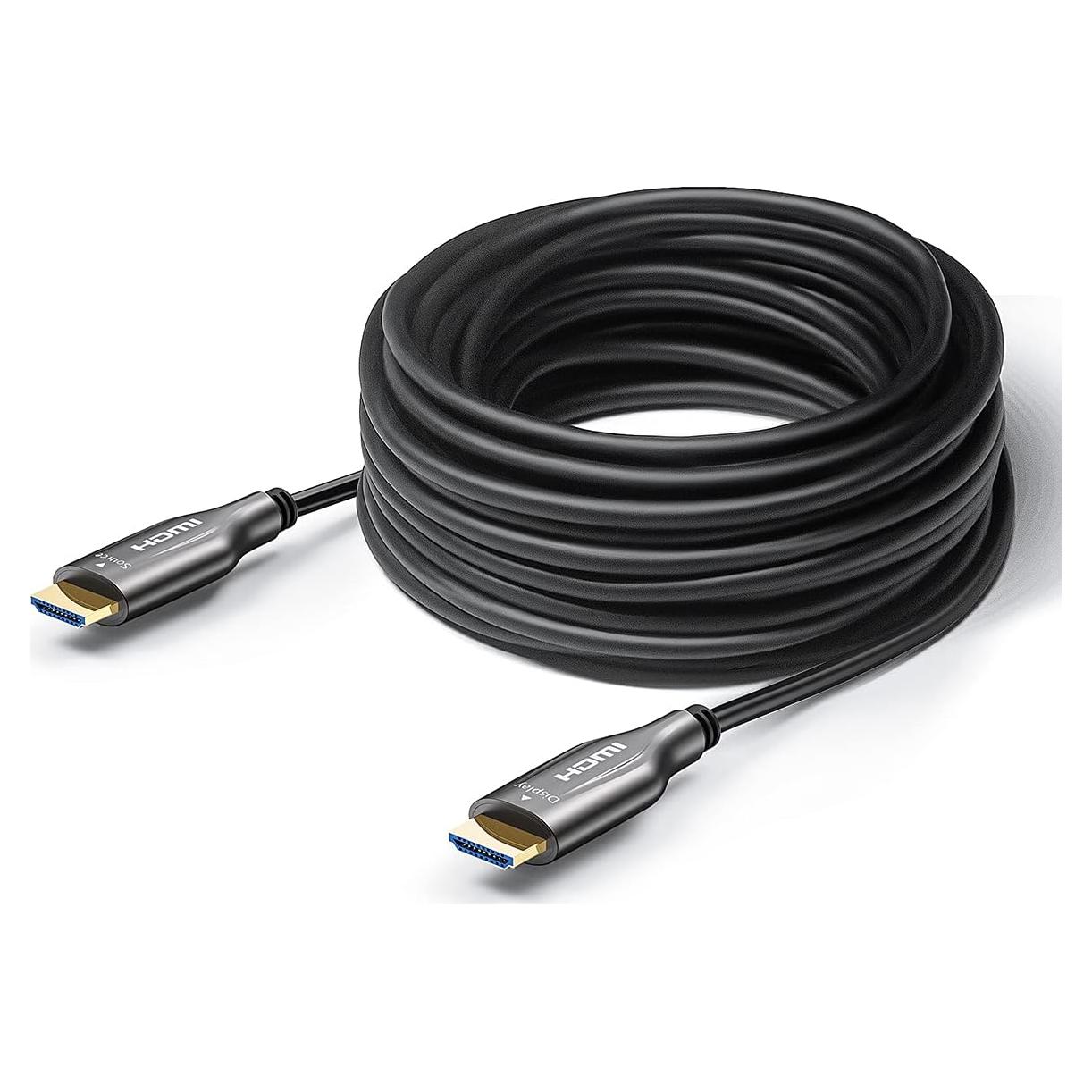 Cable HDMI de fibra óptica 30.48m EVAIO 18Gbps 4K HDR10