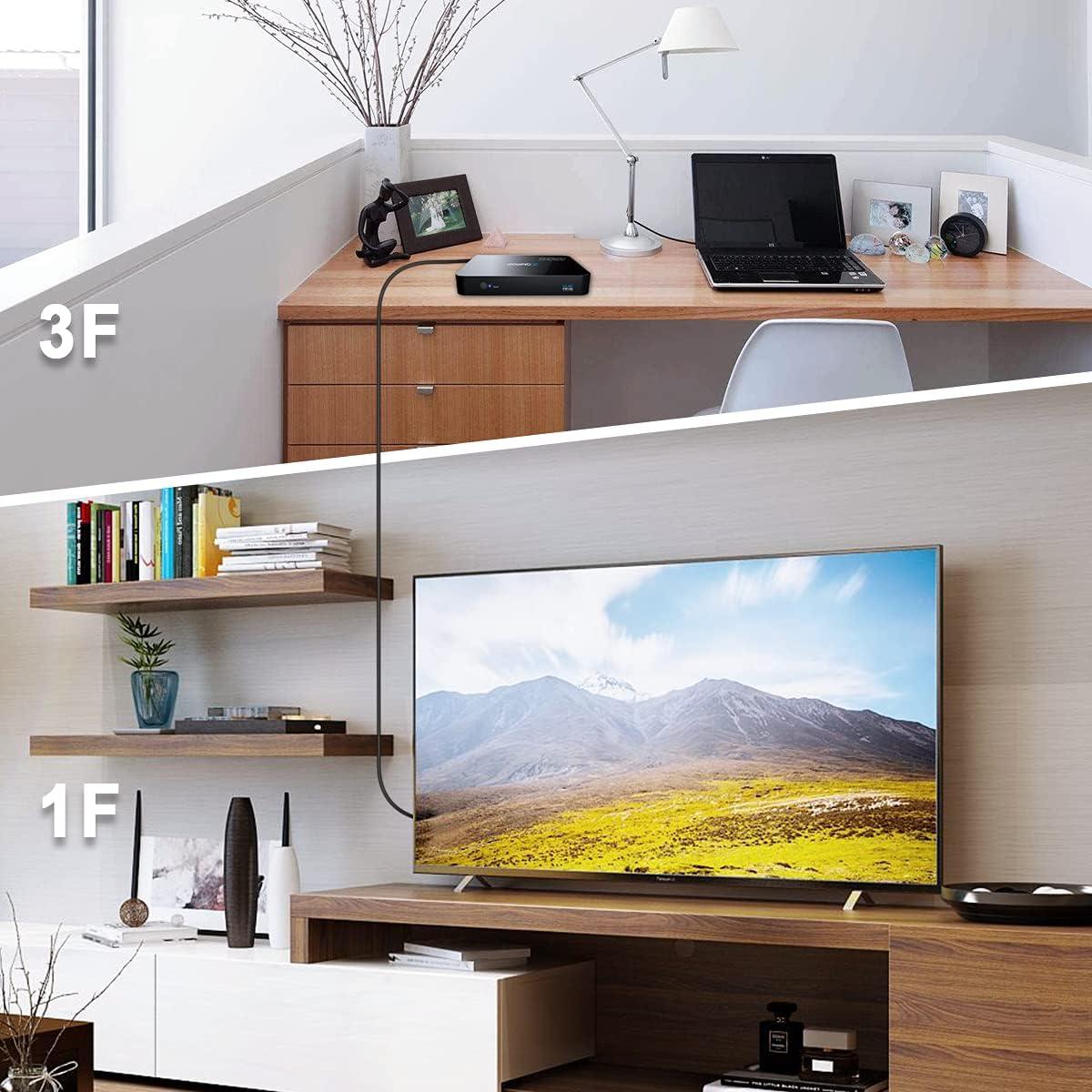 Cable HDMI de fibra óptica 30.48m EVAIO 18Gbps 4K HDR10