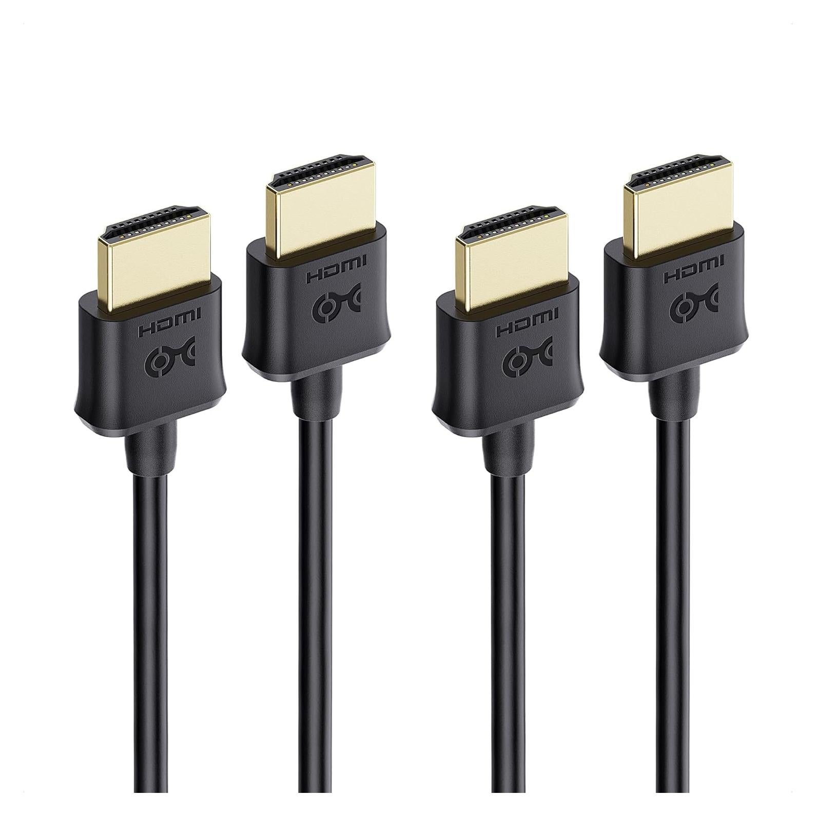 Cable HDMI Ultra Delgado Cable Matters 1.83m 4K 60Hz - Paquete de 2