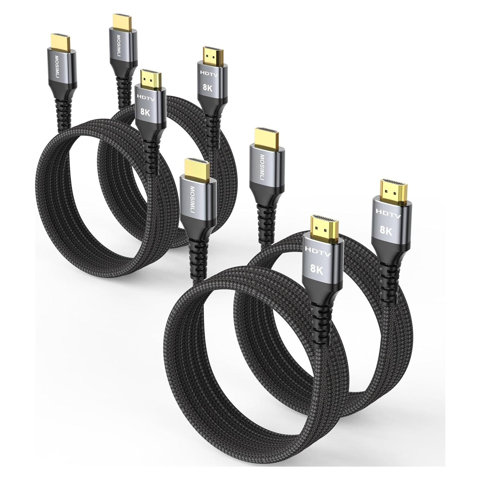 Cable HDMI 2.1 MOSIMLI 1.83m 48Gbps Soporta 8K y 4K