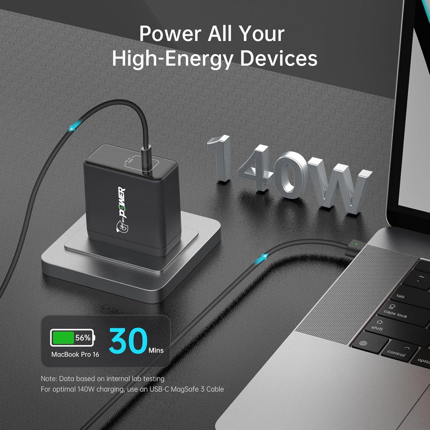 Cargador USB C 140W G-POWER GaN PD3.1 Carga Rápida