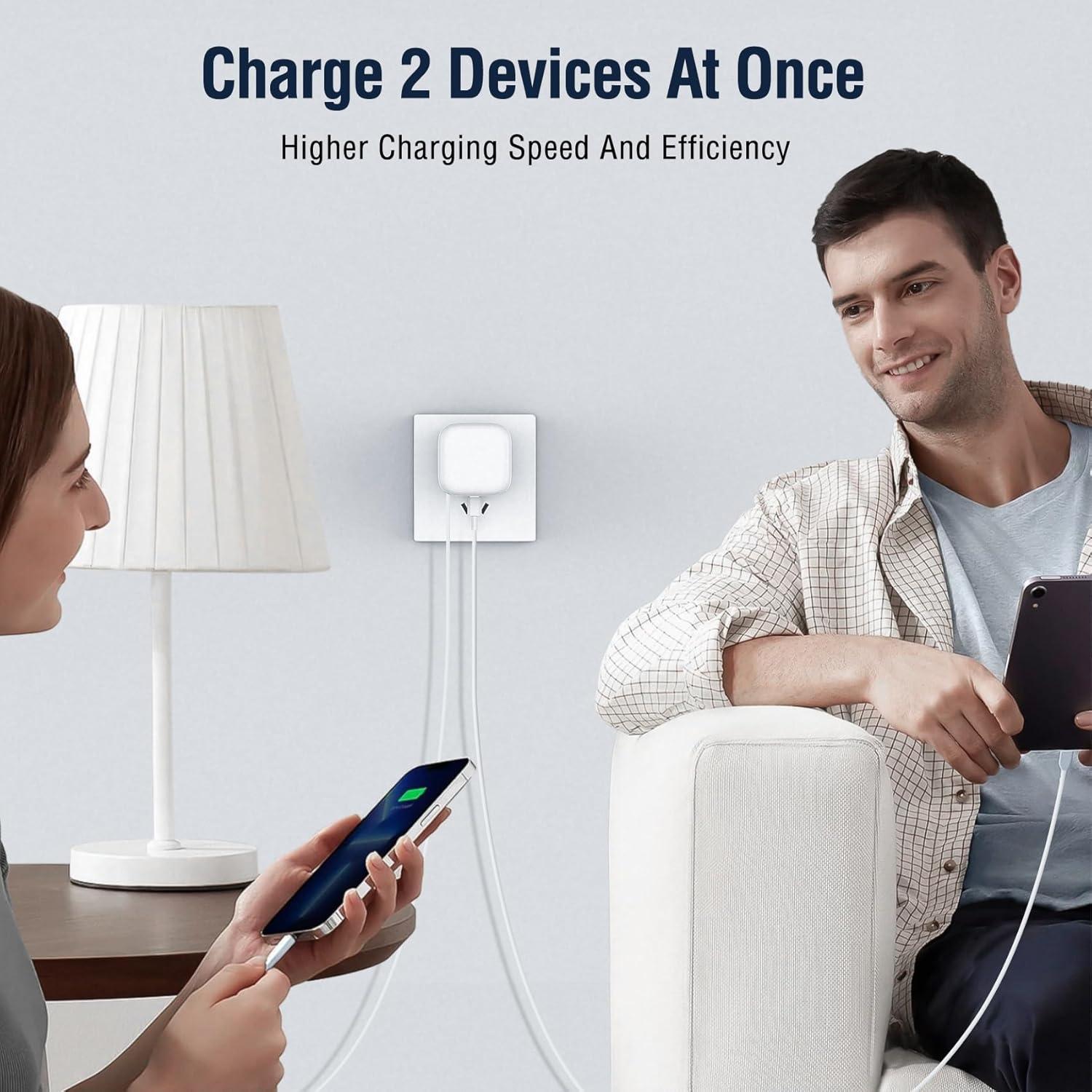 Cargador de Pared Retráctil DreamBee 35W con Cable Tipo C 80cm