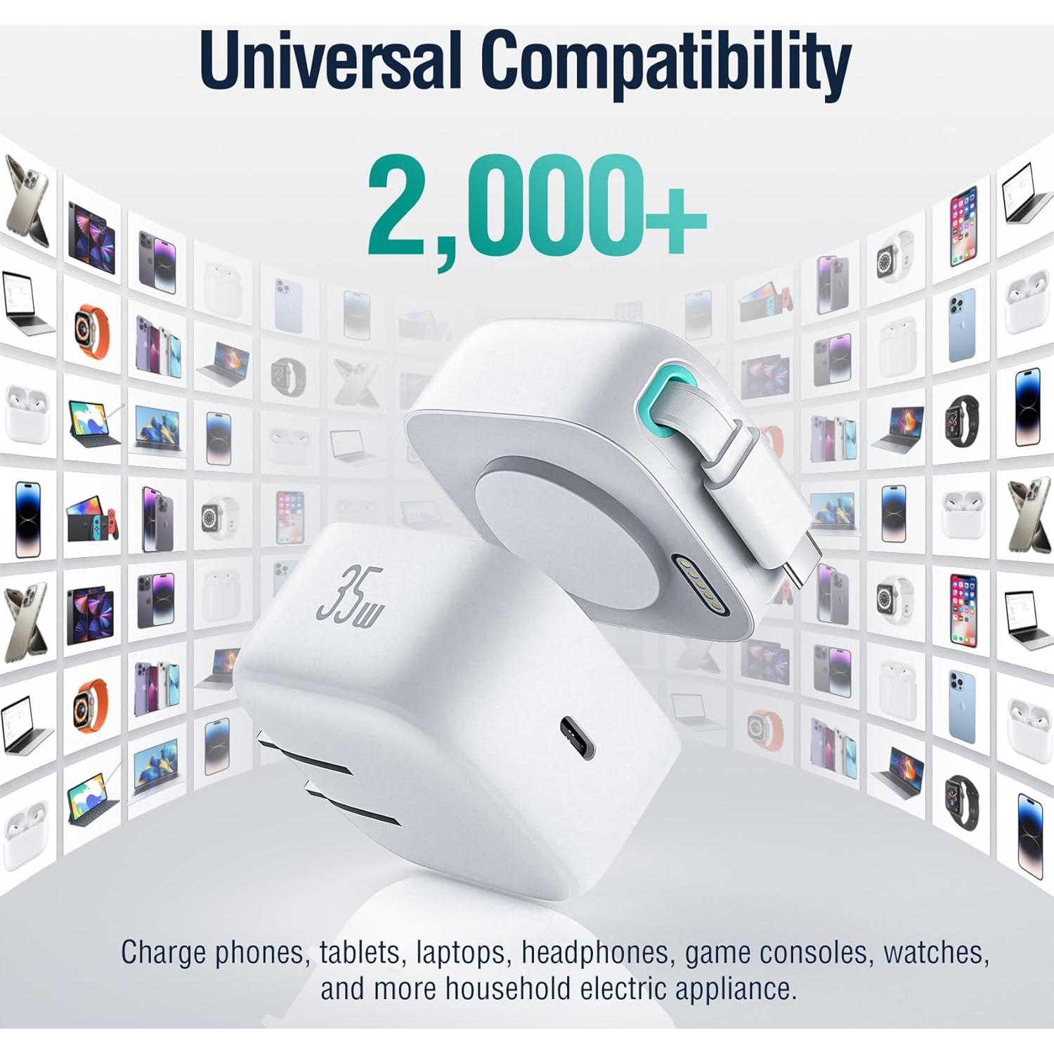 Cargador de Pared Retráctil DreamBee 35W con Cable Tipo C 80cm