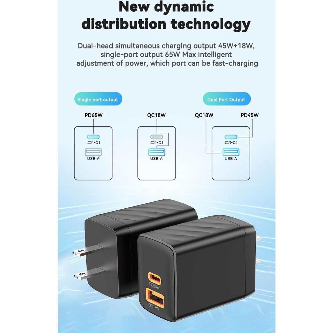 Cargador Rápido USB C 65W CUGUNU para MacBook y Smartphones