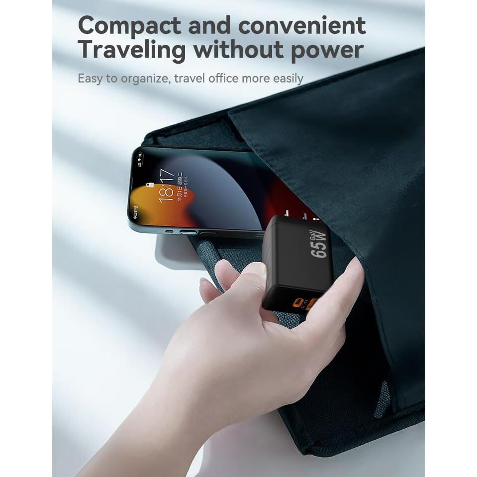 Cargador Rápido USB C 65W CUGUNU para MacBook y Smartphones