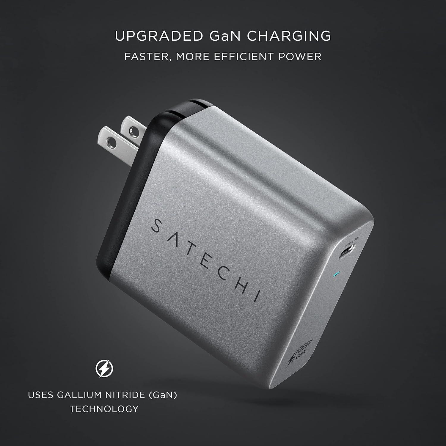 Cargador de pared USB-C PD Satechi 100W GaN - Compatible MacBook