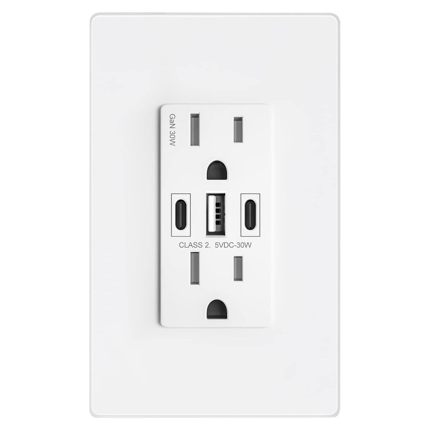 Cargador de Pared USB 30W Amerisense 3 Puertos 15A