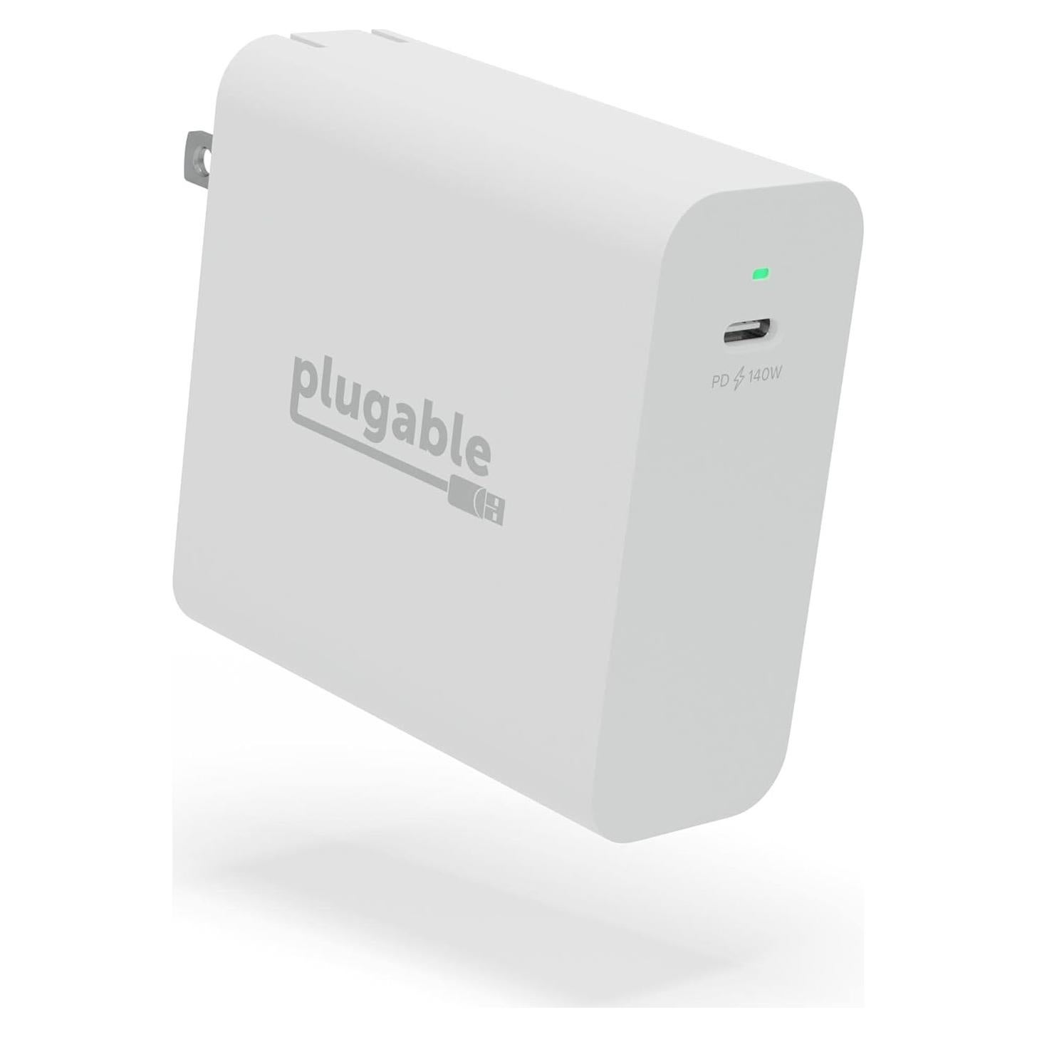 Cargador USB C Plugable 140W GaN para Laptop y Dispositivos