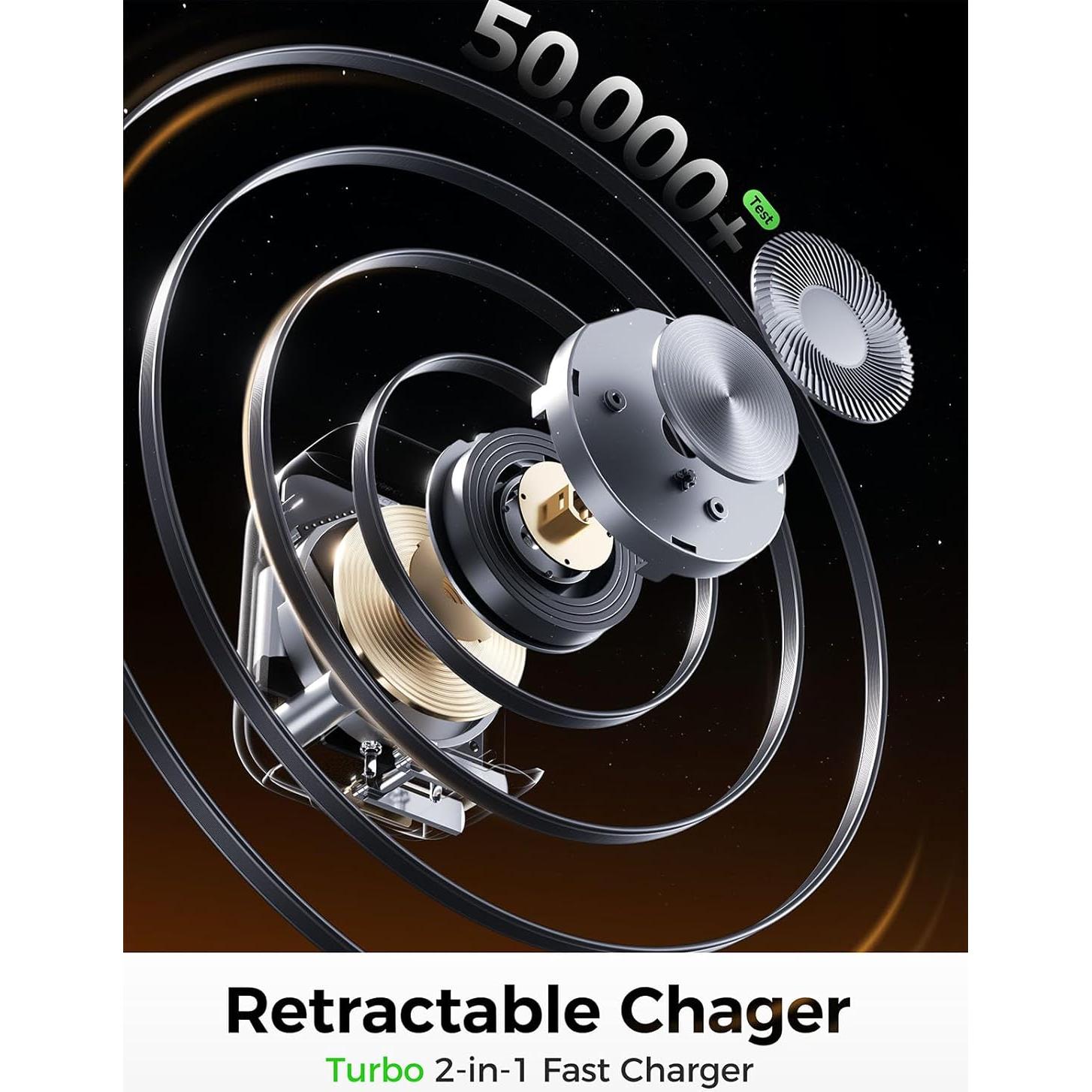 Cargador de Pared Retráctil 35W GaN3 Threekey USB-C para Viajes