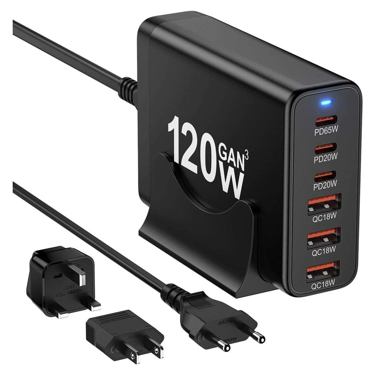 Estación de Carga USB C 120W Shenzhenshi 6 Puertos Rápida