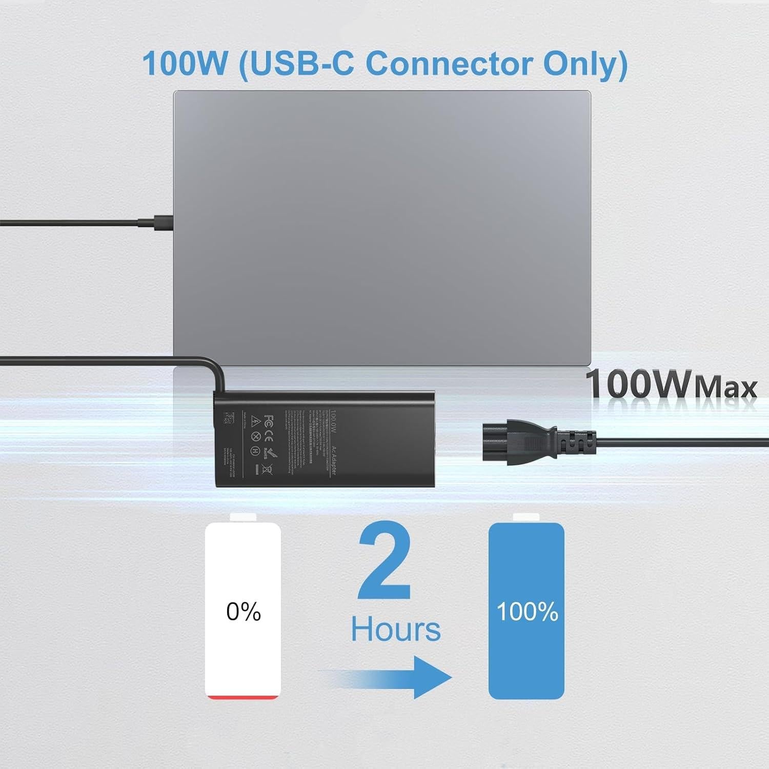 Adaptador CA USB-C 100W Jeunesse para laptops DELL