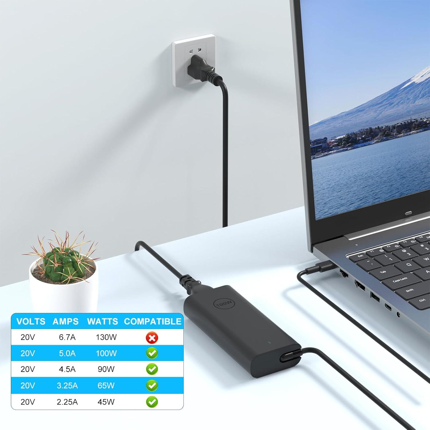 Adaptador CA USB-C 100W Jeunesse para laptops DELL