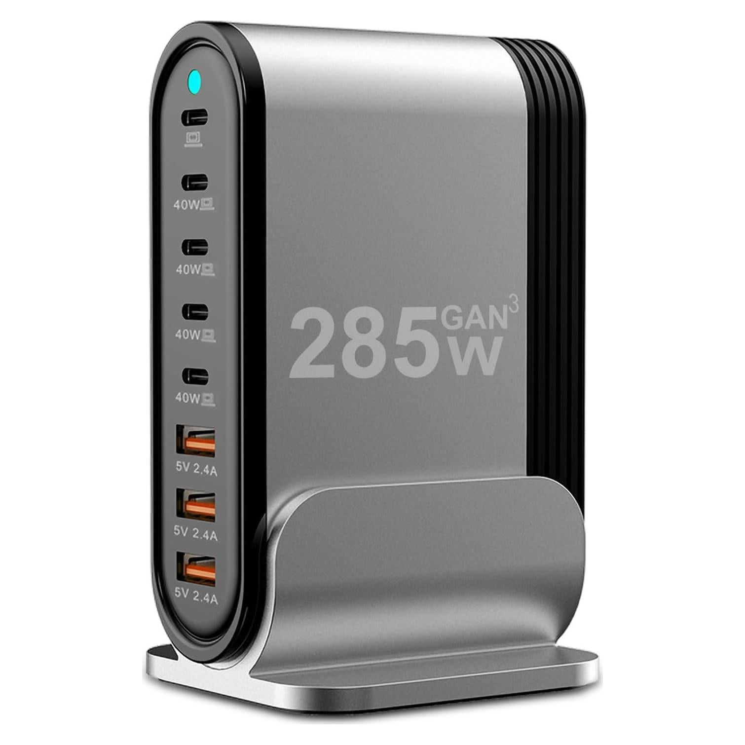 Cargador Rápido USB C 285W 8 Puertos SHENZHEN OFSPOWER