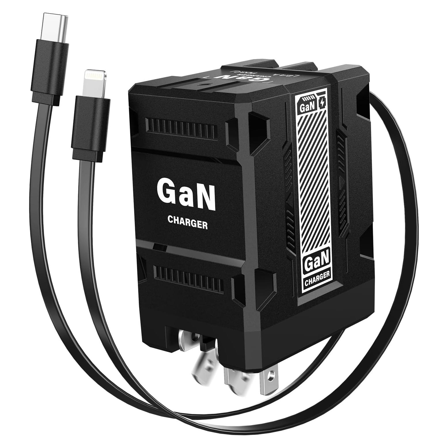 Cargador de Pared Retráctil 2 en 1 35W USB-C iPhone LG Pixel