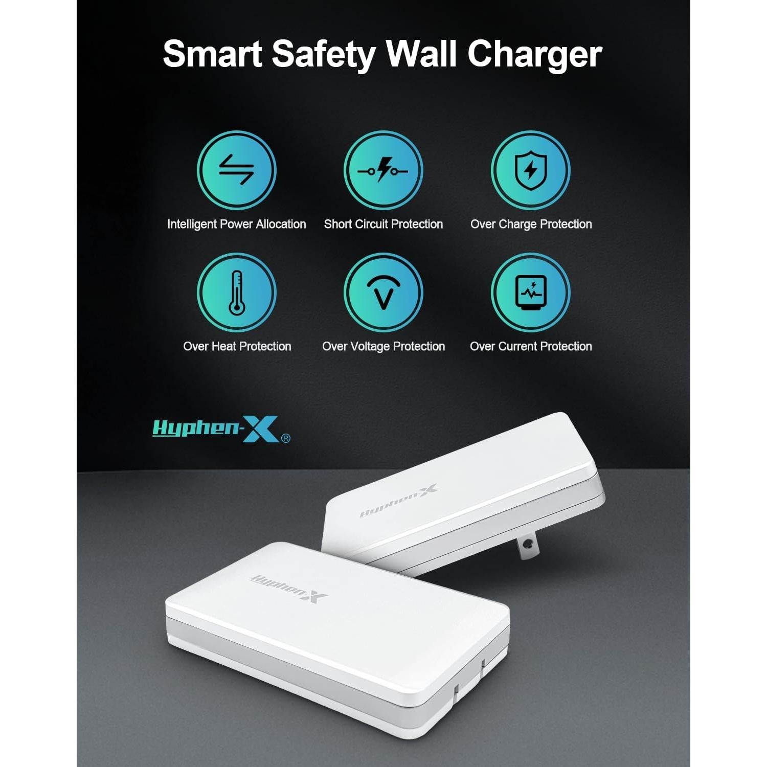 Cargador de Pared USB C 67W Hyphen-X Blanco Compacto
