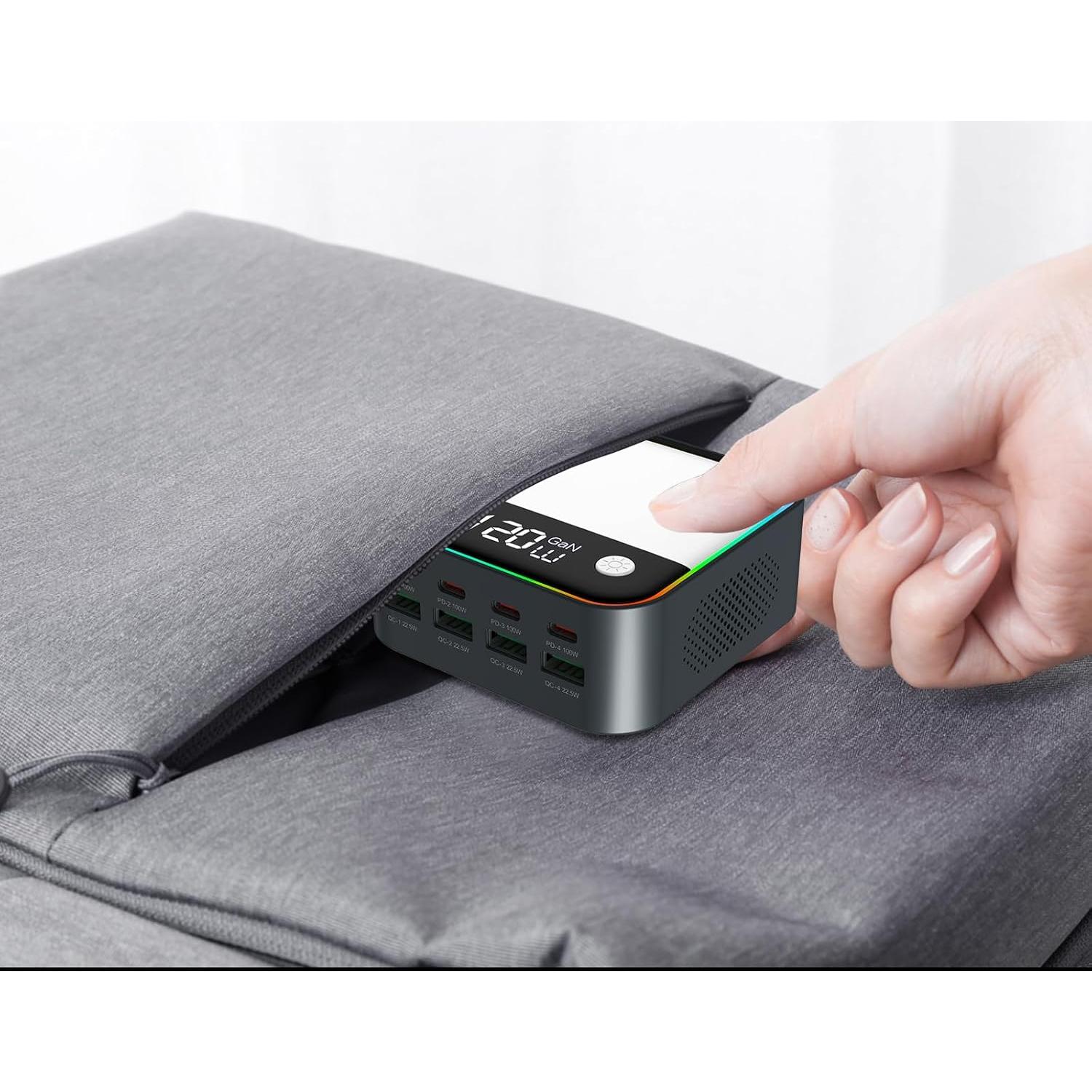 Cargador USB-C 120W GaN Shenzhen WLX-M8 Carga Rápida