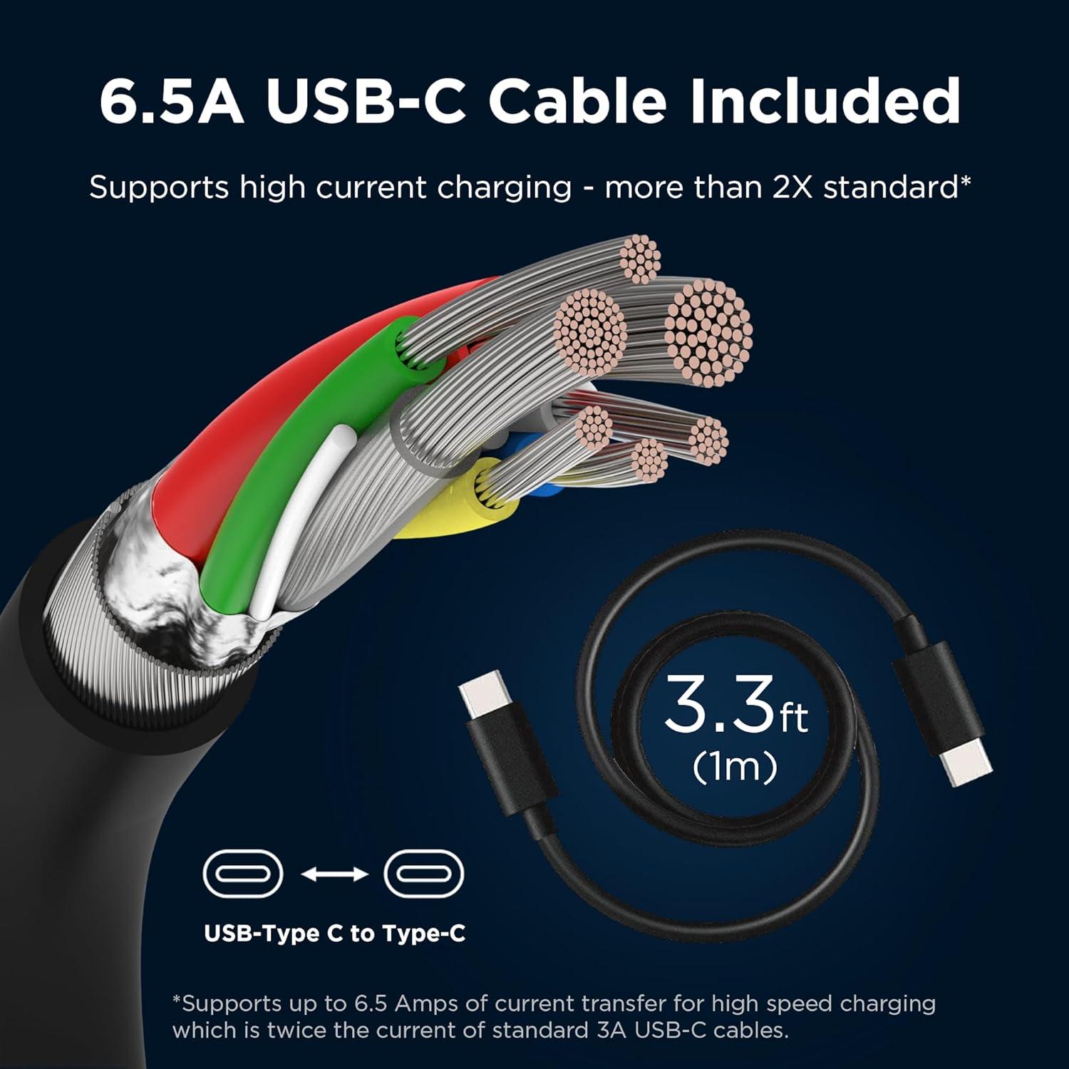 Cargador de pared TurboPower 68W Motorola + Cable USB-C 1m