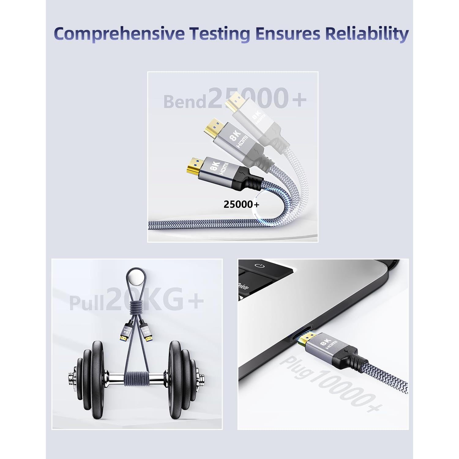 Cable HDMI 2.1 DavVision 2.0M 8K 60Hz Ultra Alta Velocidad