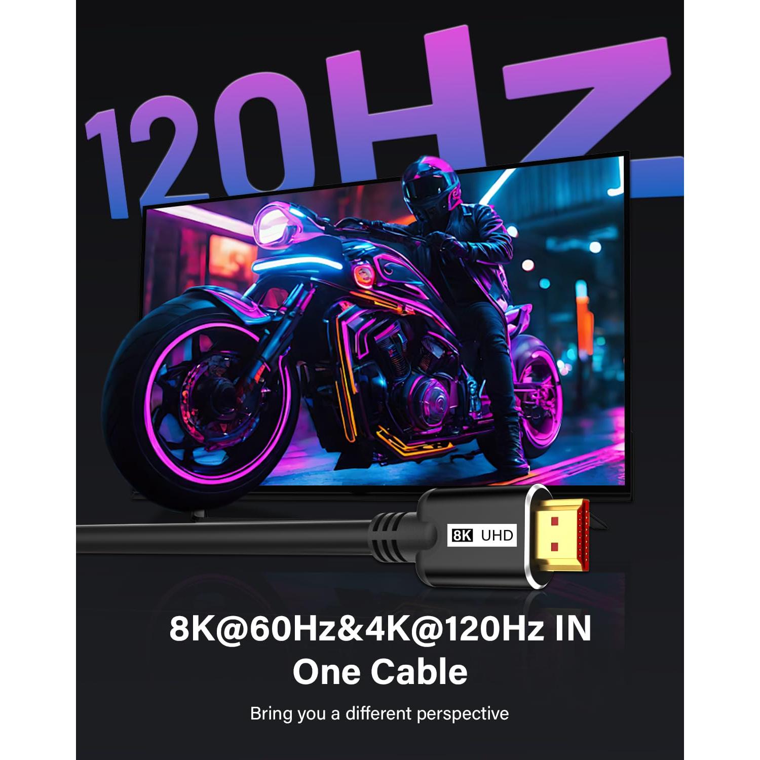 Cable HDMI 8K 3M 2Pack KOMGILK Alta Velocidad 48Gbps