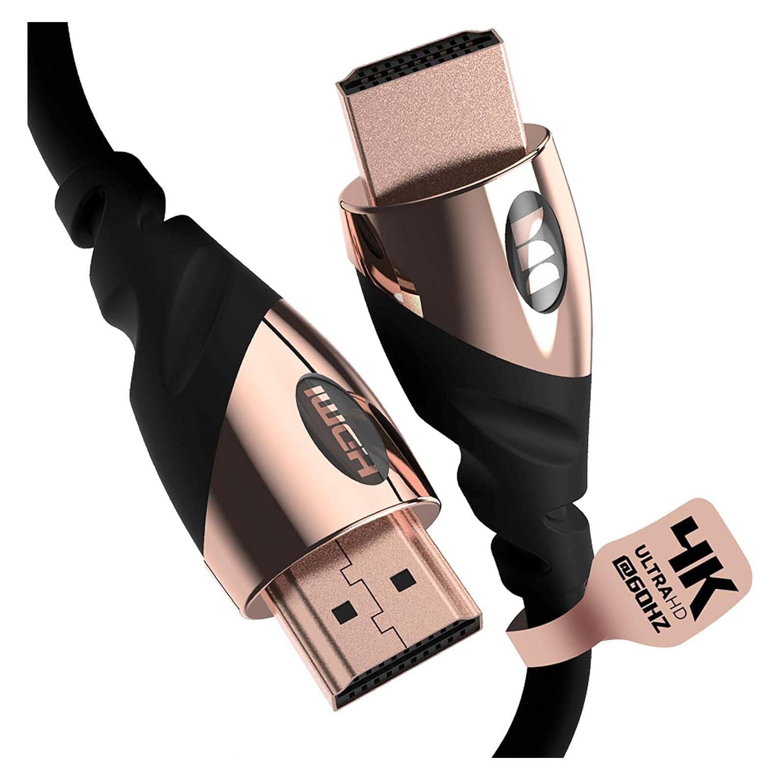 Cable HDMI Monster Rosa Oro 1.83 m 4K 60Hz Alta Velocidad