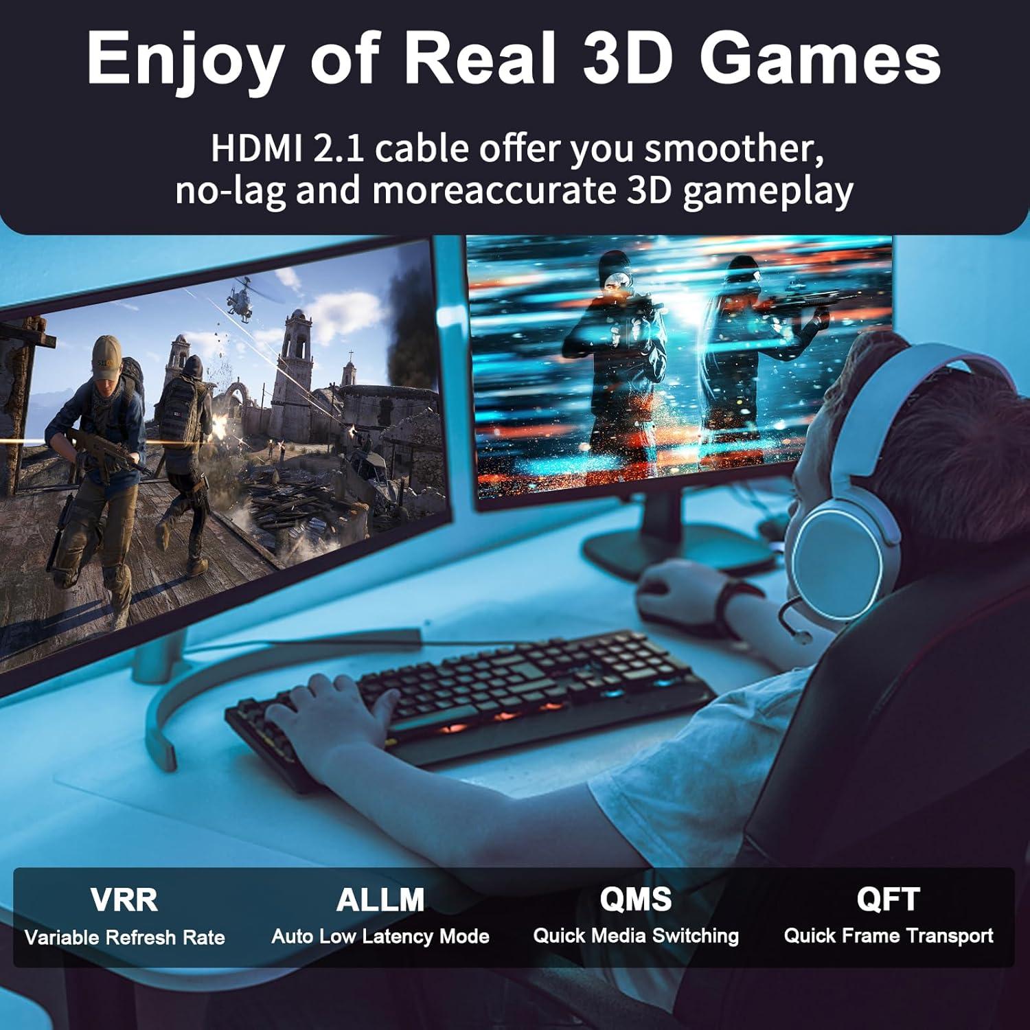 Cable HDMI 0.91m 8K 48Gbps Alta Velocidad Compatible PS5