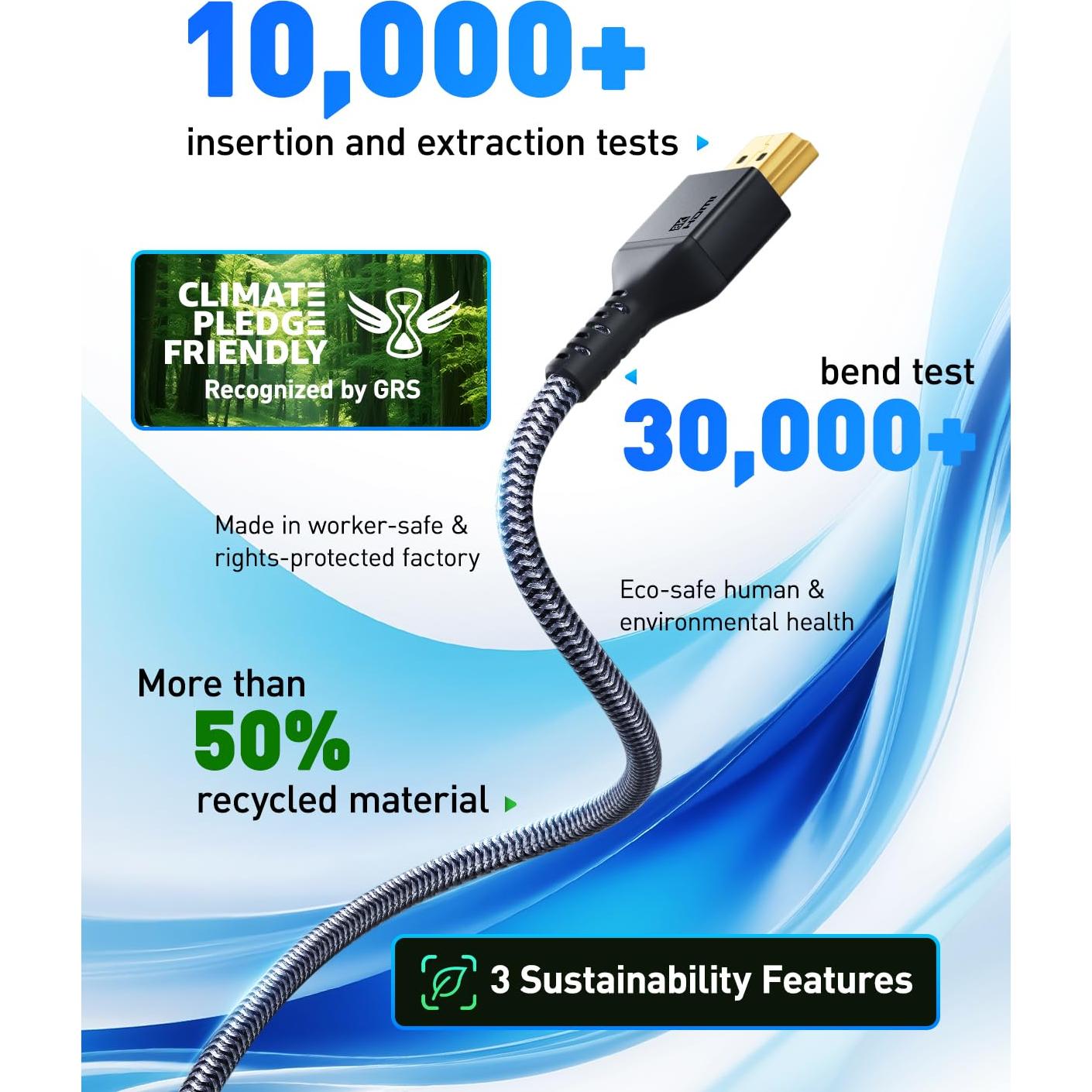 Cable HDMI 2.1 Maxonar 8K 3M Ultra Alta Velocidad