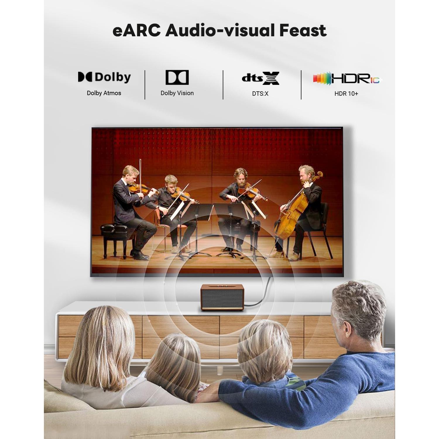 Cable HDMI 2.1 8K Yauhody 3m Alta Velocidad Nylon Trenzado