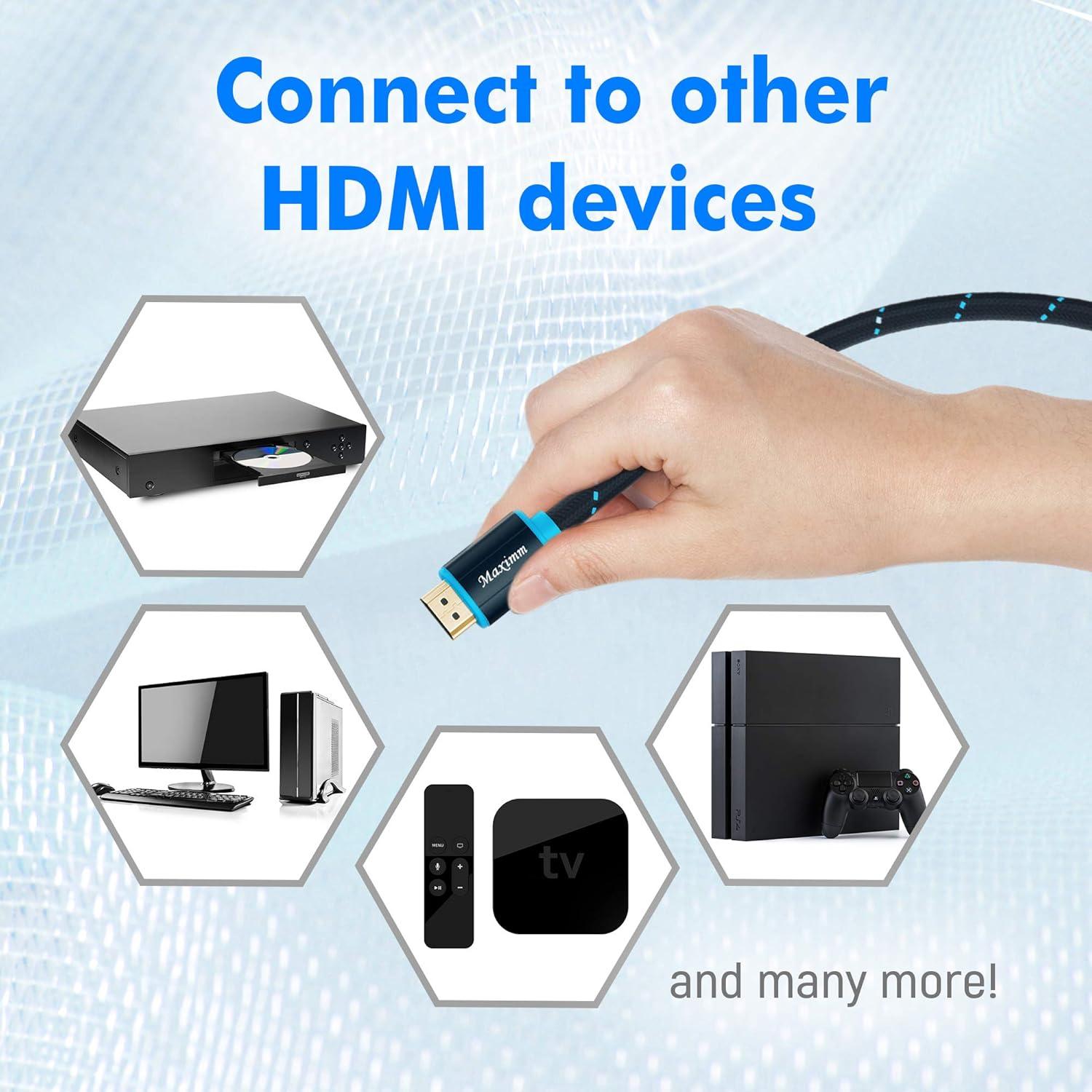 Cable HDMI 4K Maximm 1.22m Trenzado Nylon 18Gbps 60Hz