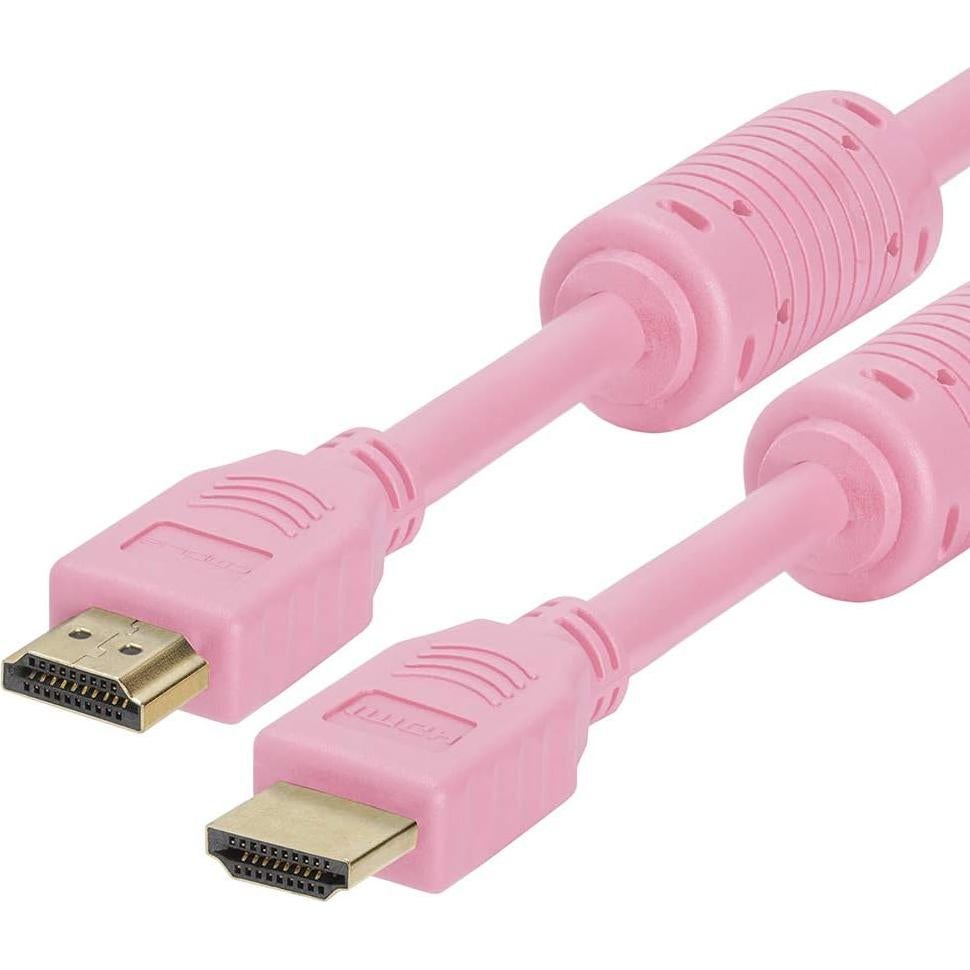 Cable HDMI 4K Alta Velocidad Cmple 0.46m Rosa 28AWG